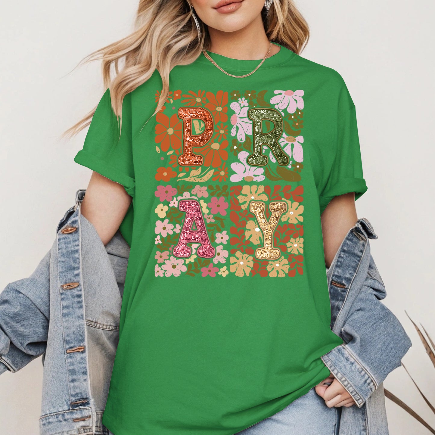 Retro Floral Faith Fall Christian Shirt