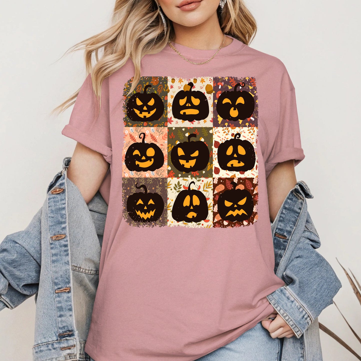 Funny Pumpkin Faces Shirt Hoodie Sweatshirt for Halloween Lovers