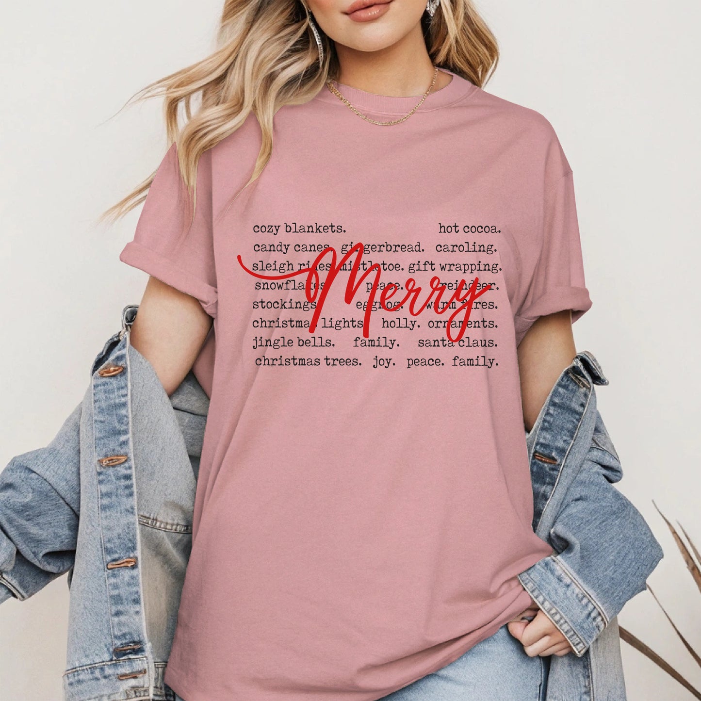 Merry Christmas Typography Shirt Hoodie