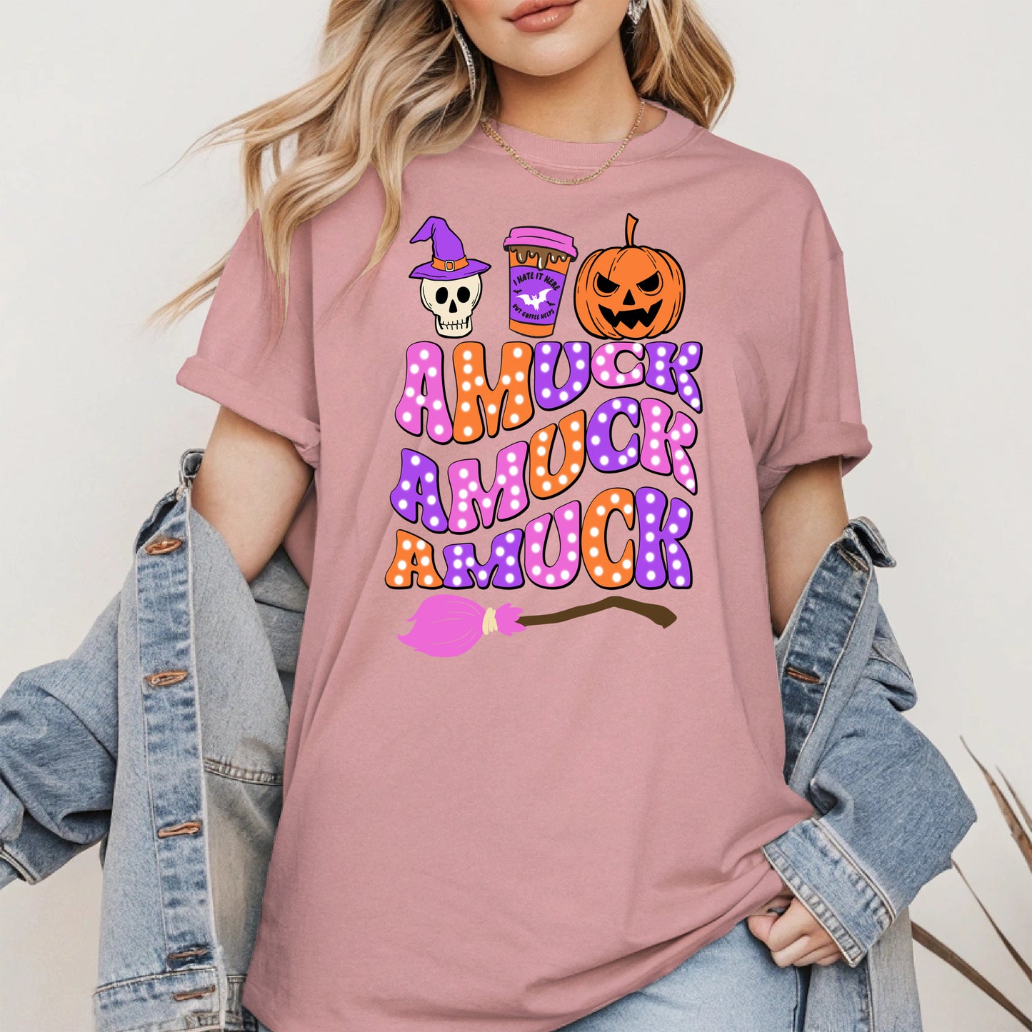 Amuck Amuck Amuck Shirt - Funny Halloween Coffee Witch Tee