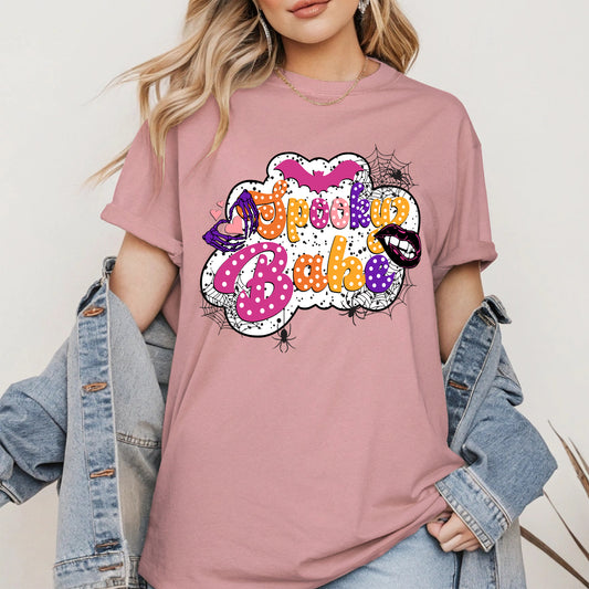 Spooky Babe Halloween Shirt Cute Gothic Retro Tee