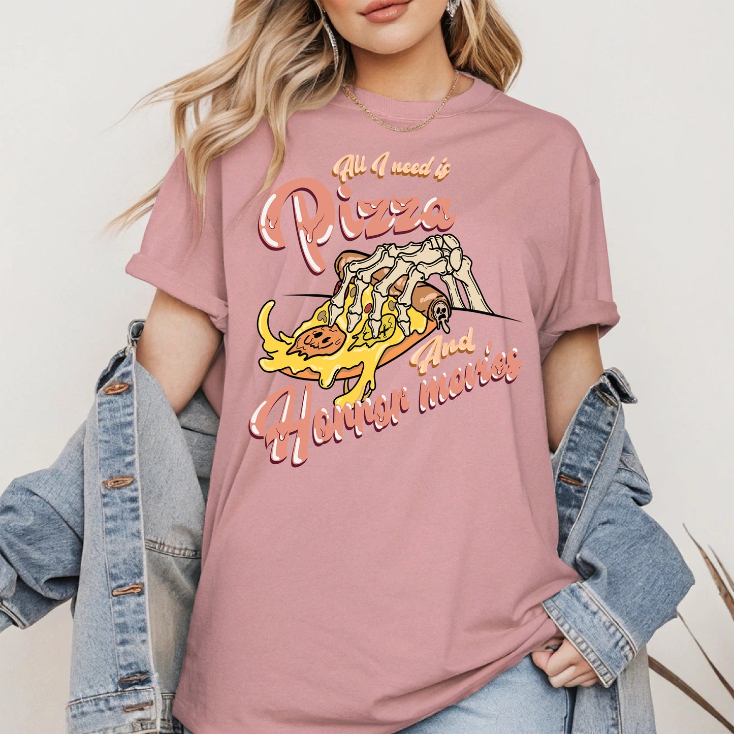 All I Need Is Pizza And Horror Movies Shirt