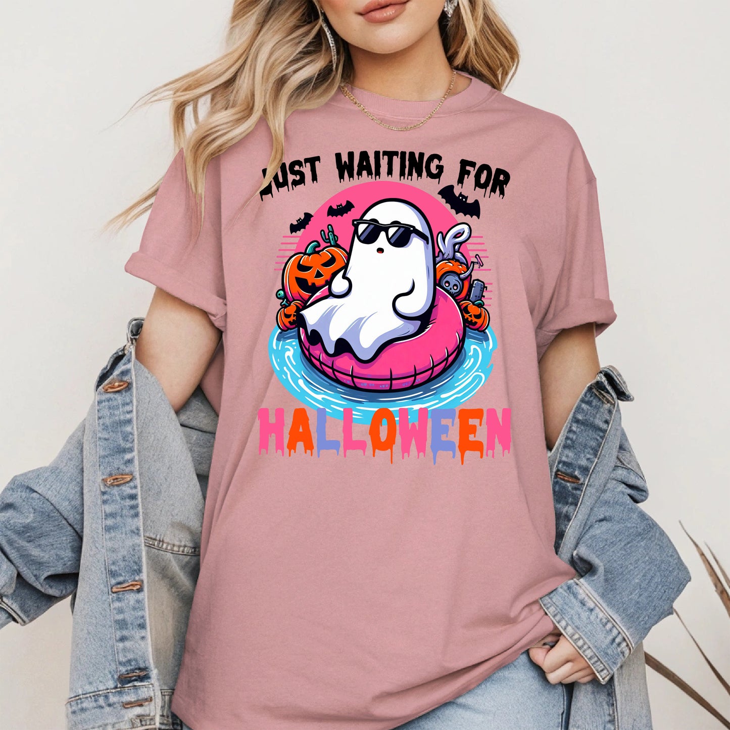 Chill Ghost Halloween Pool Float Shirt