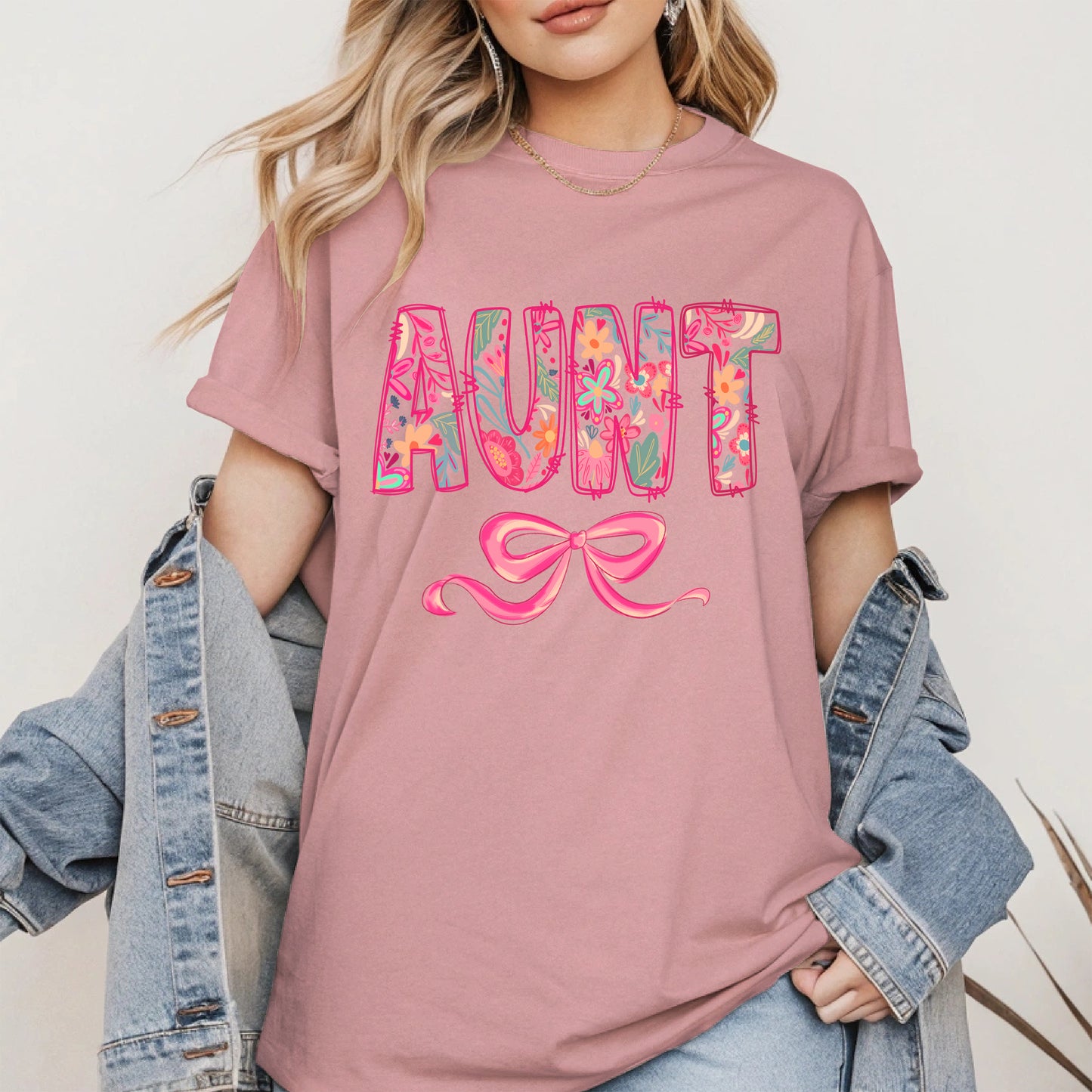 Floral Aunt Shirt Gift Tee Hoodie Sweatshirt for Cool Aunties