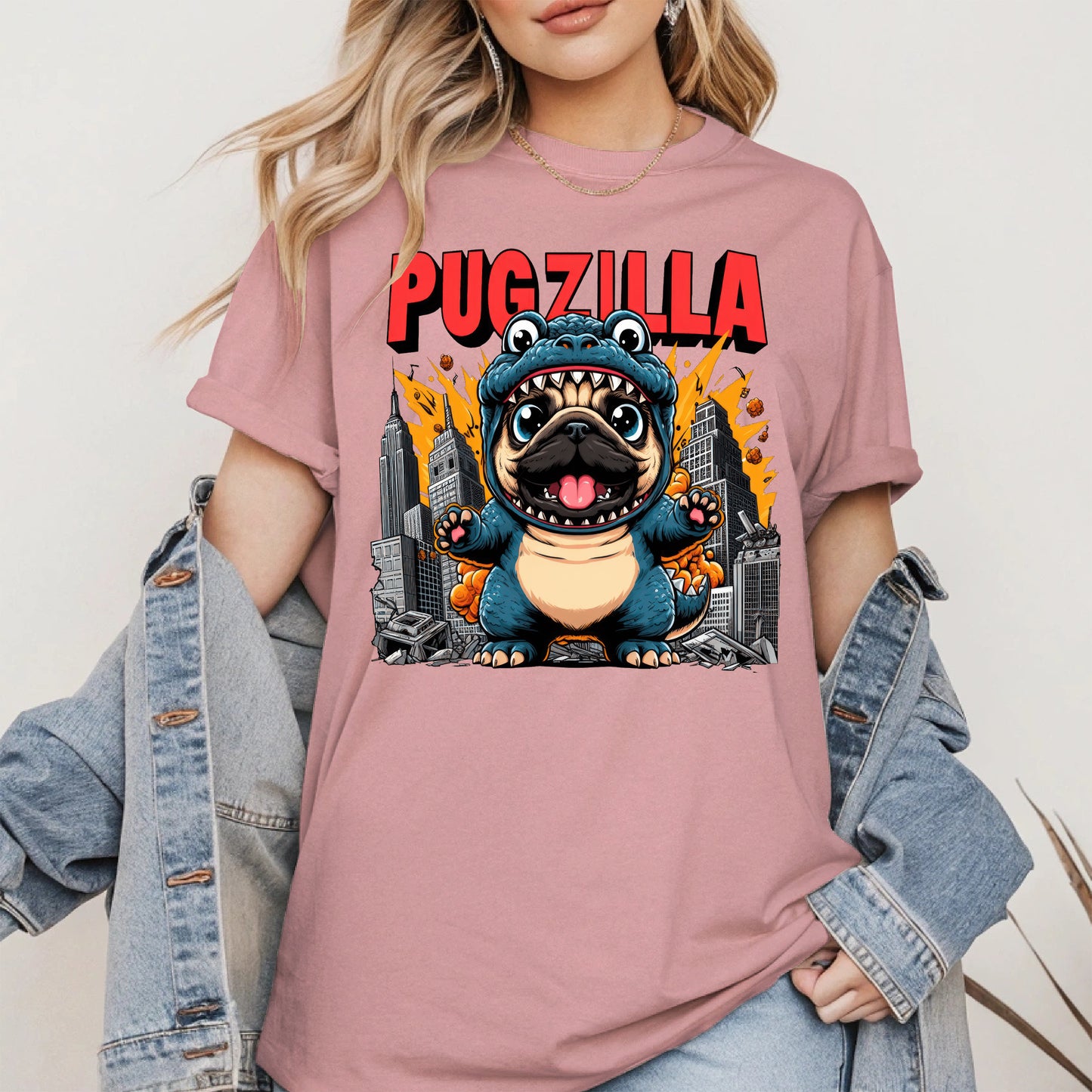 Pugzilla Funny Dog Shirt Hoodie Sweatshirt