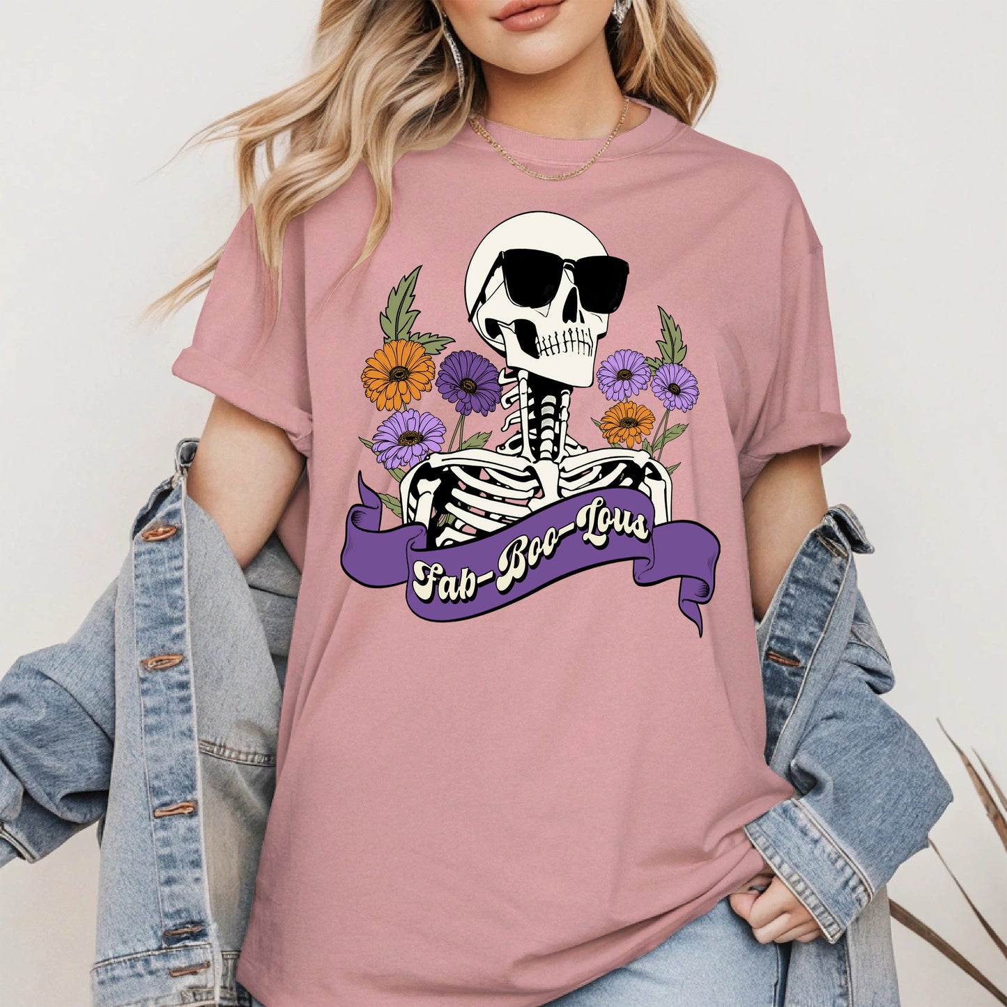 Fab-Boo-Lous Skeleton Halloween Shirt