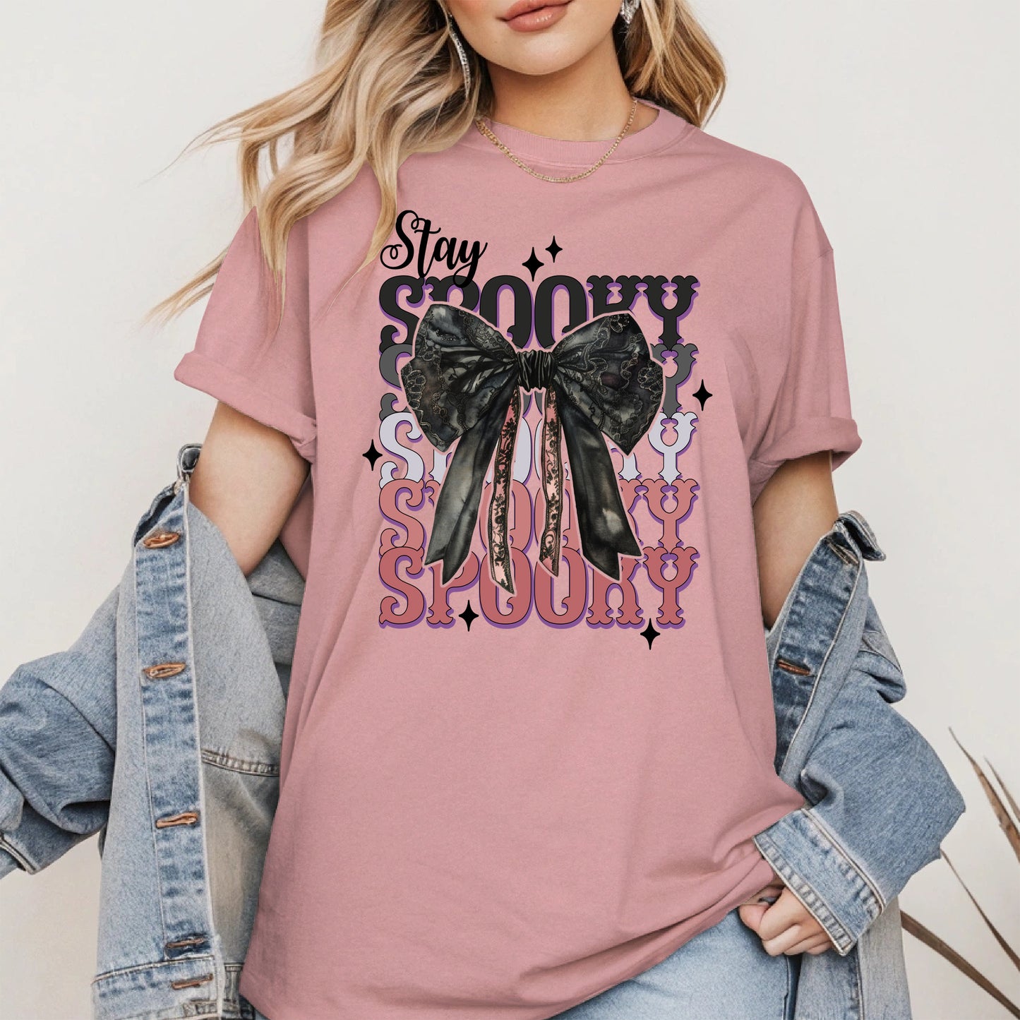 Gothic Spooky Bow Halloween Shirt
