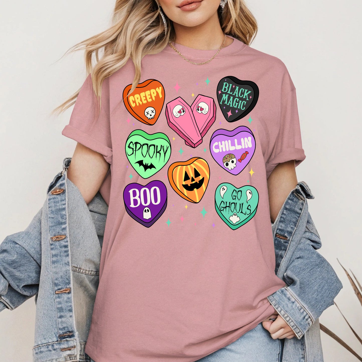 Spooky Candy Heart Halloween Shirt