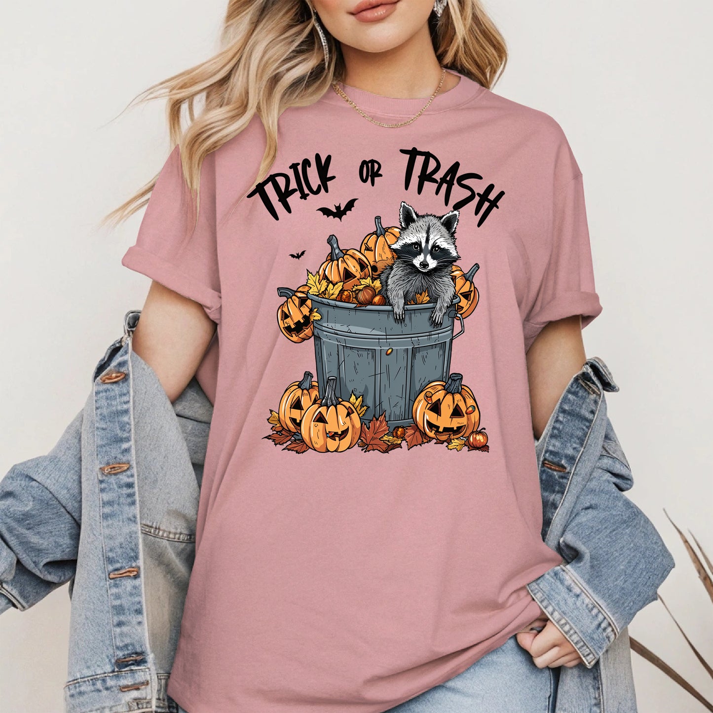 Trick or Trash Raccoon Halloween Shirt