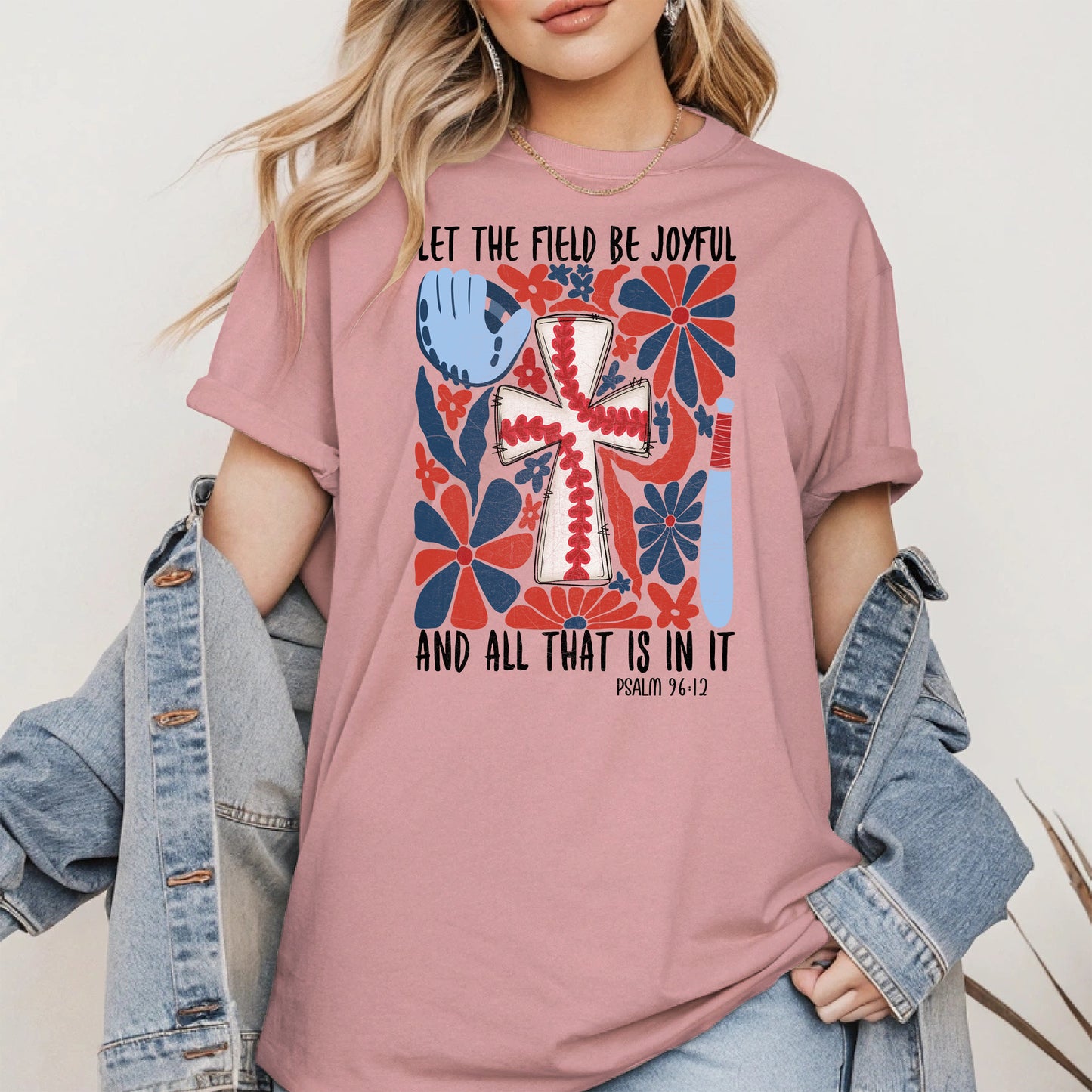 Faith Baseball Floral Shirt Sport Tee Hoodie Sweatshirt Gift for Fans