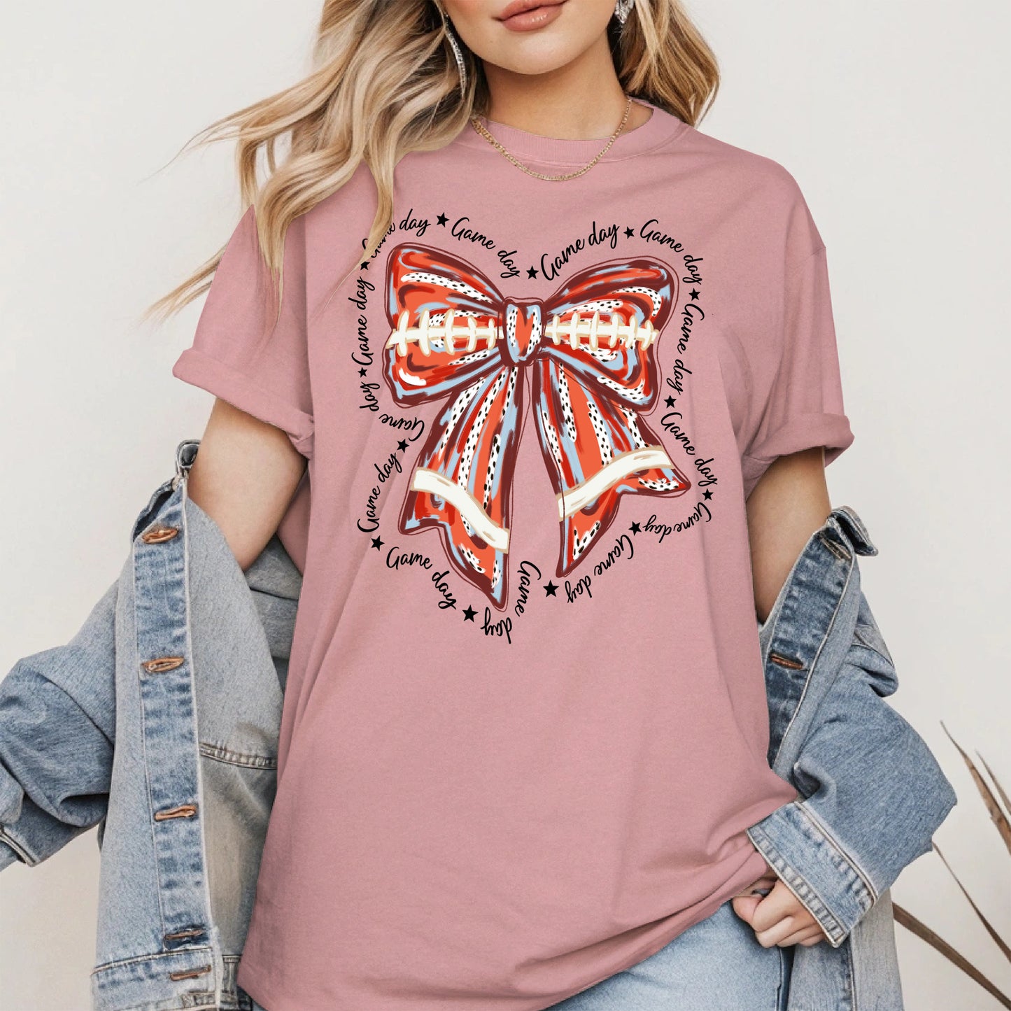 Baseball Bow Shirt Sport Tee Hoodie Sweatshirt Gift for Fans and Moms