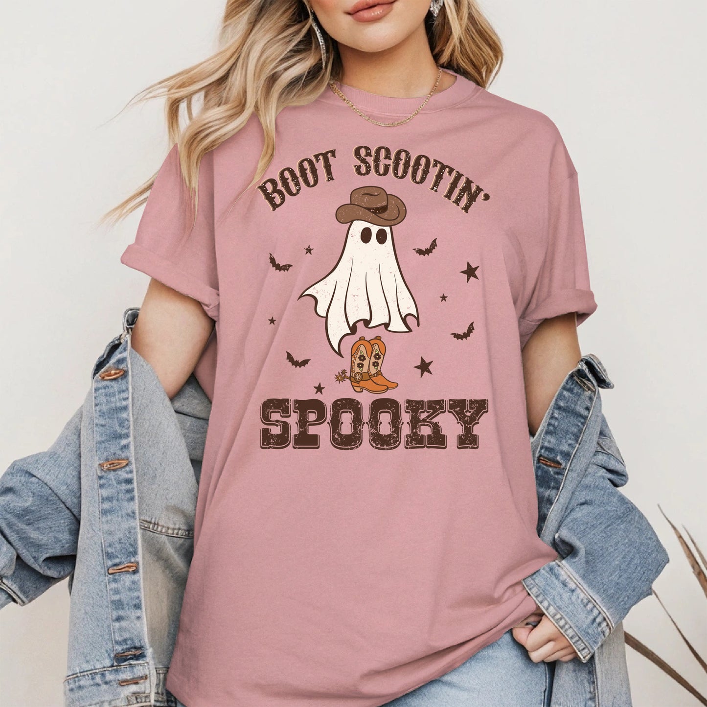Boot Scootin Spooky Ghost Tee