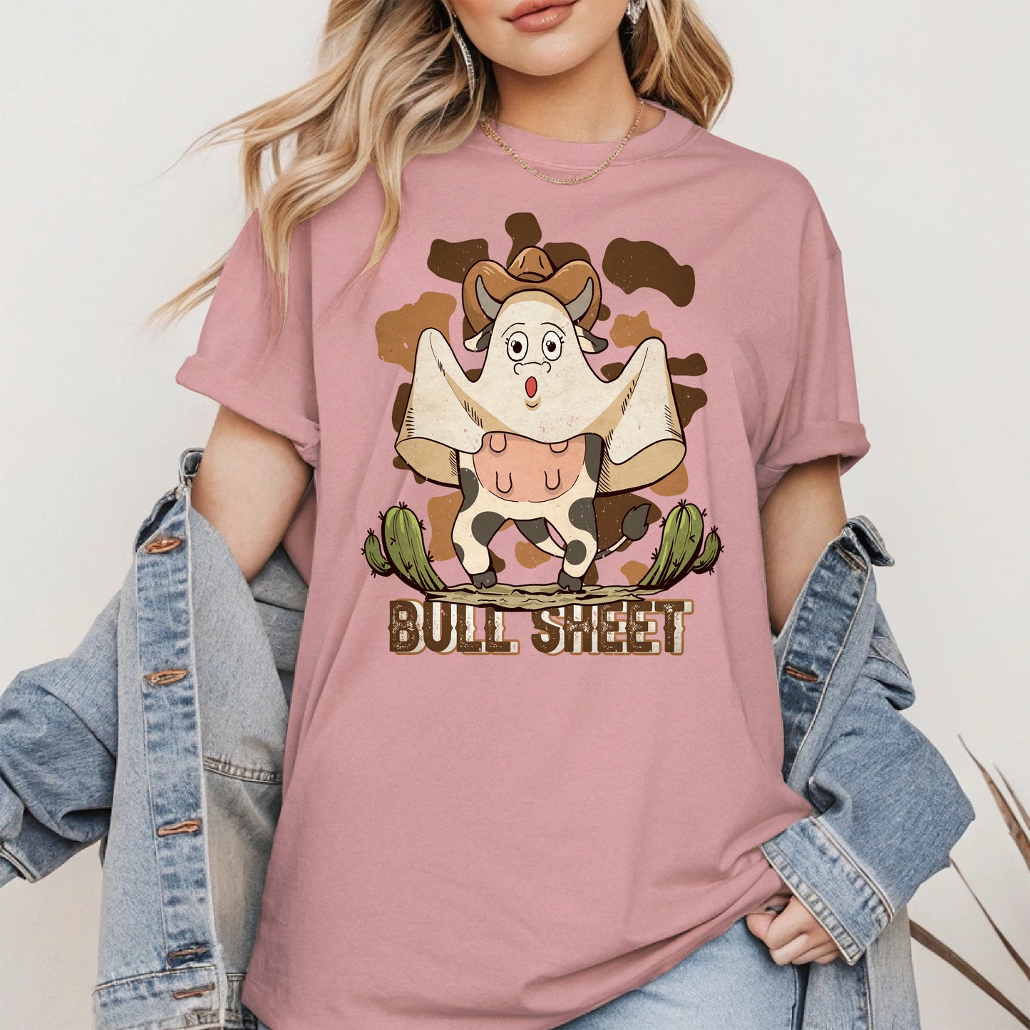 Bull Sheet Funny Ghost Cow Tee