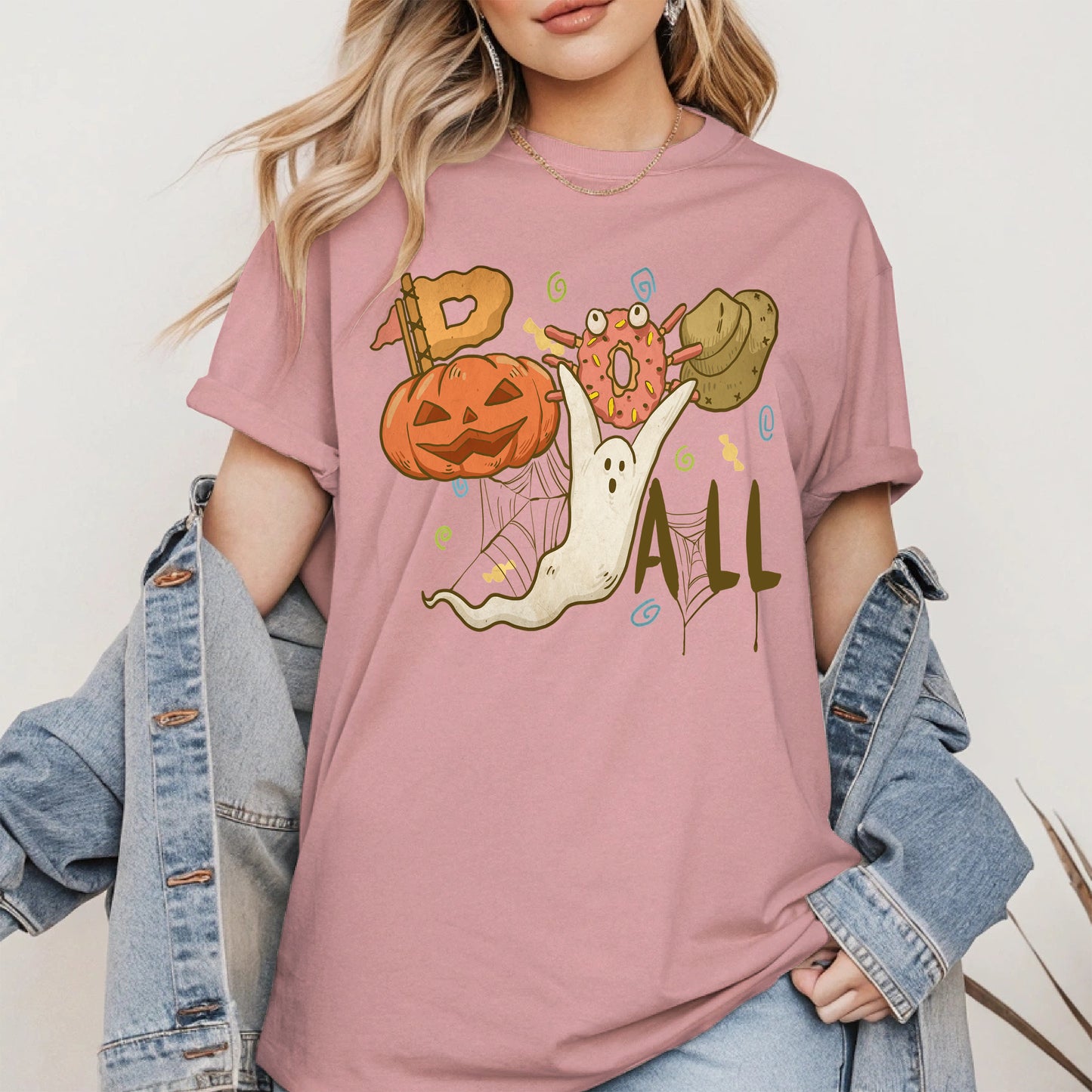 Boo Yall Cute Halloween Fall Tee
