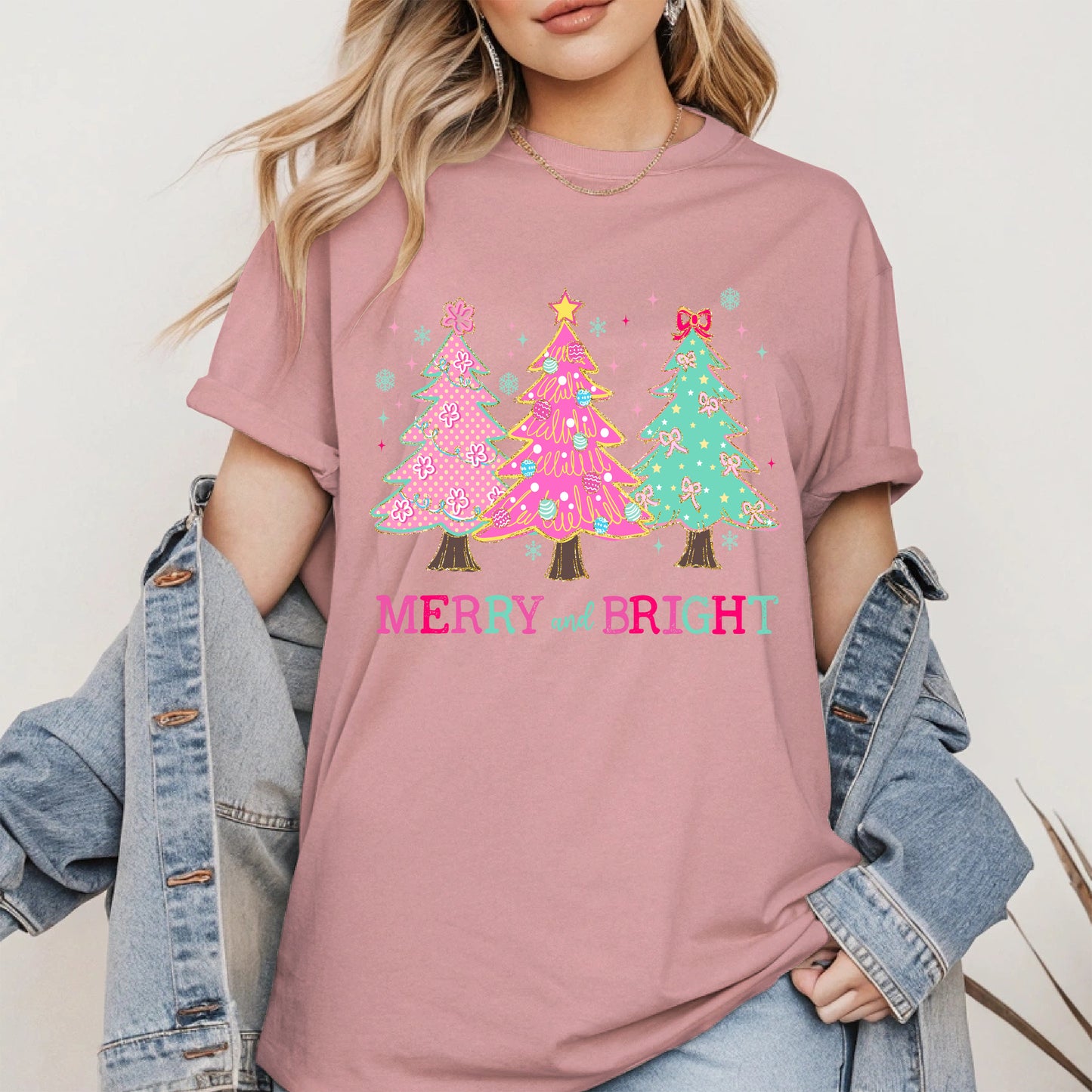 Merry and Bright Christmas Tree Shirt