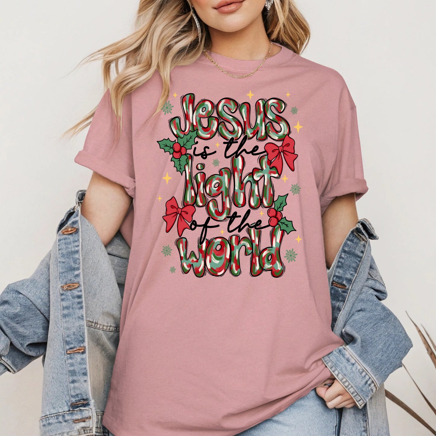 Jesus Light of the World Christmas Shirt