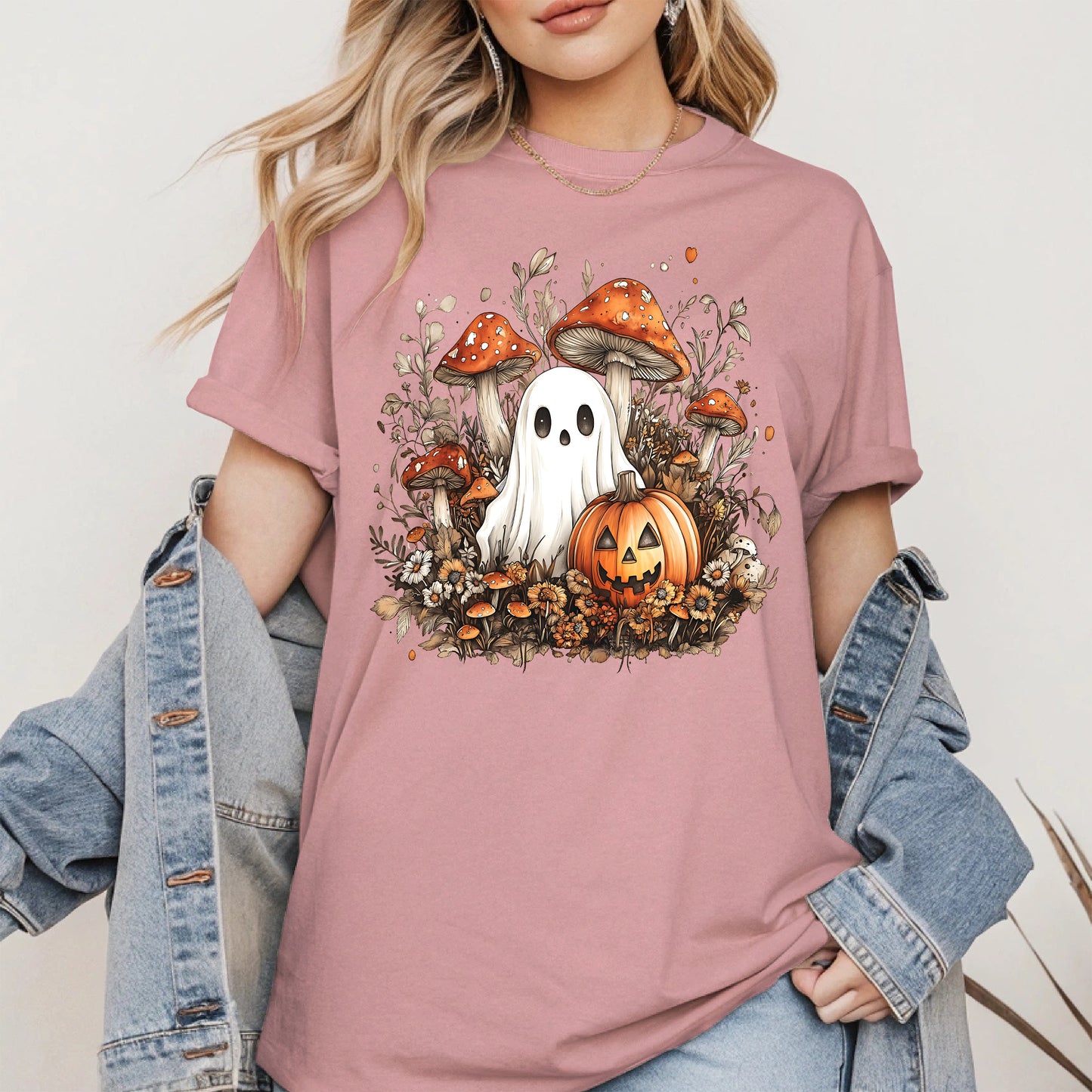 Floral Cute Ghost halloween shirt