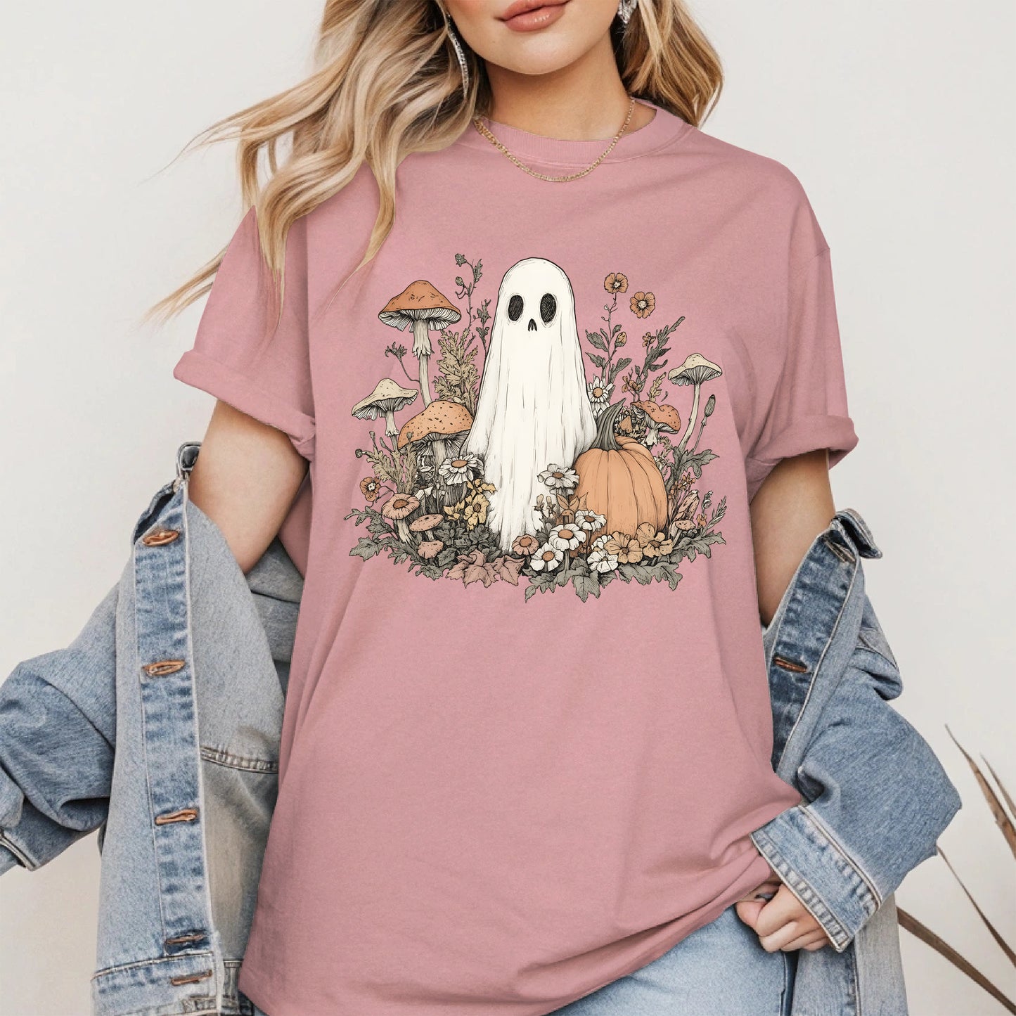 Retro Floral Ghost halloween shirt