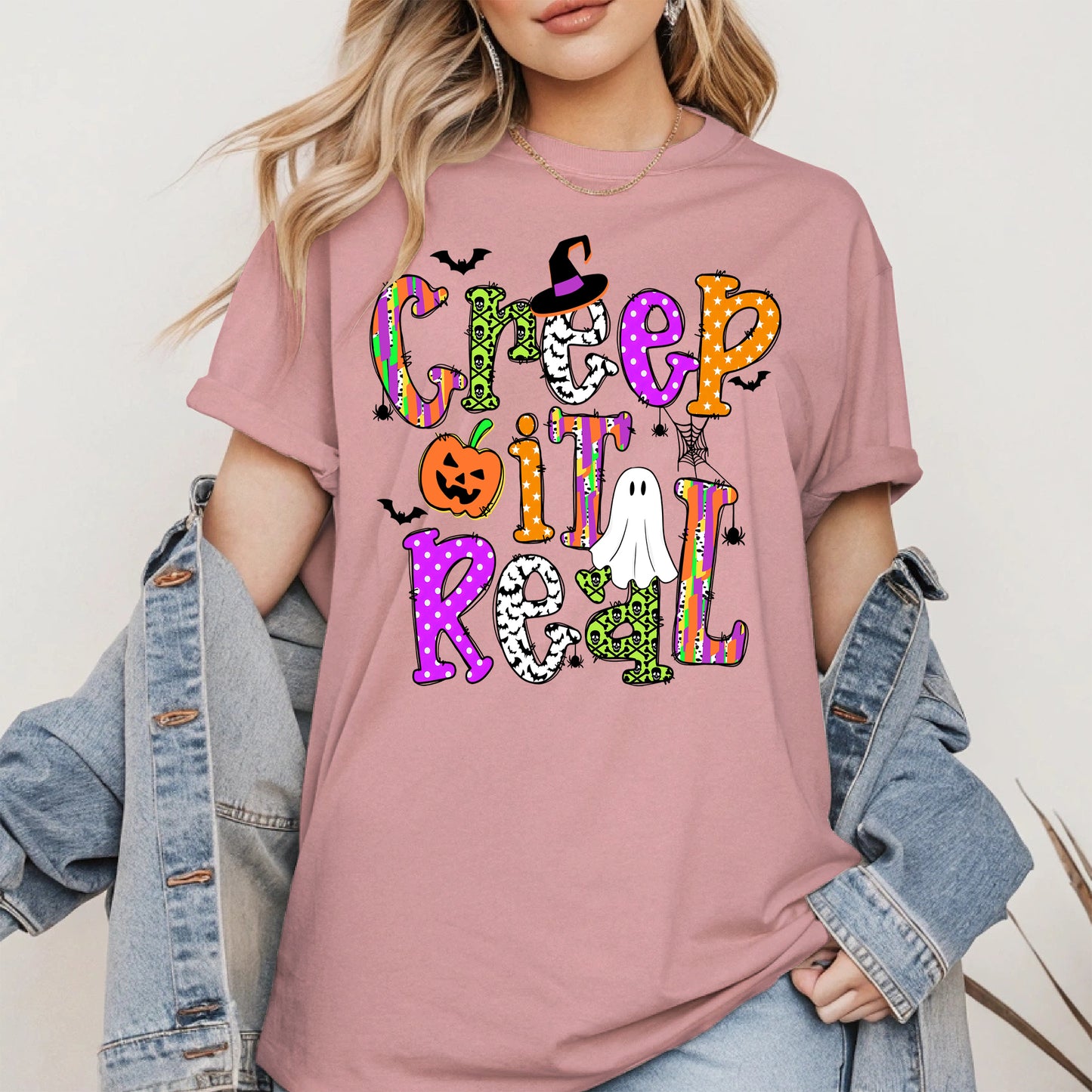 Creep It Real Doodle halloween shirt