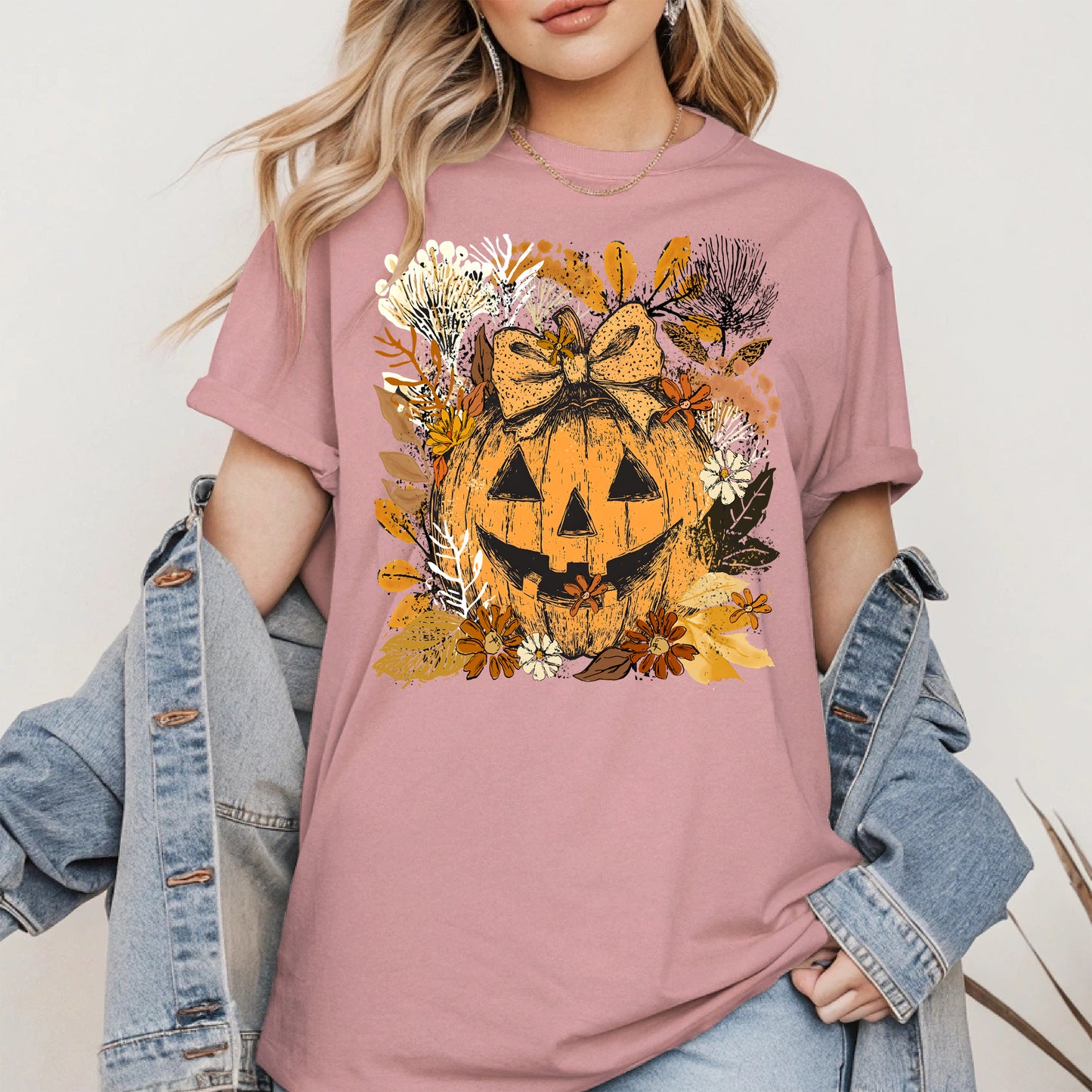 Halloween Pumpkin Coquette Bow shirt