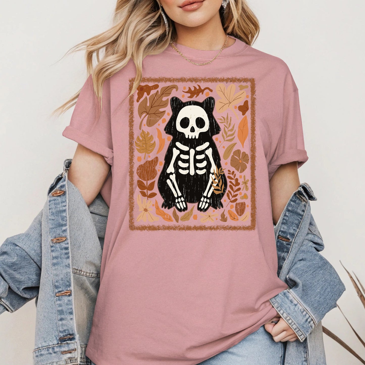 Halloween raccoon floral halloween shirt