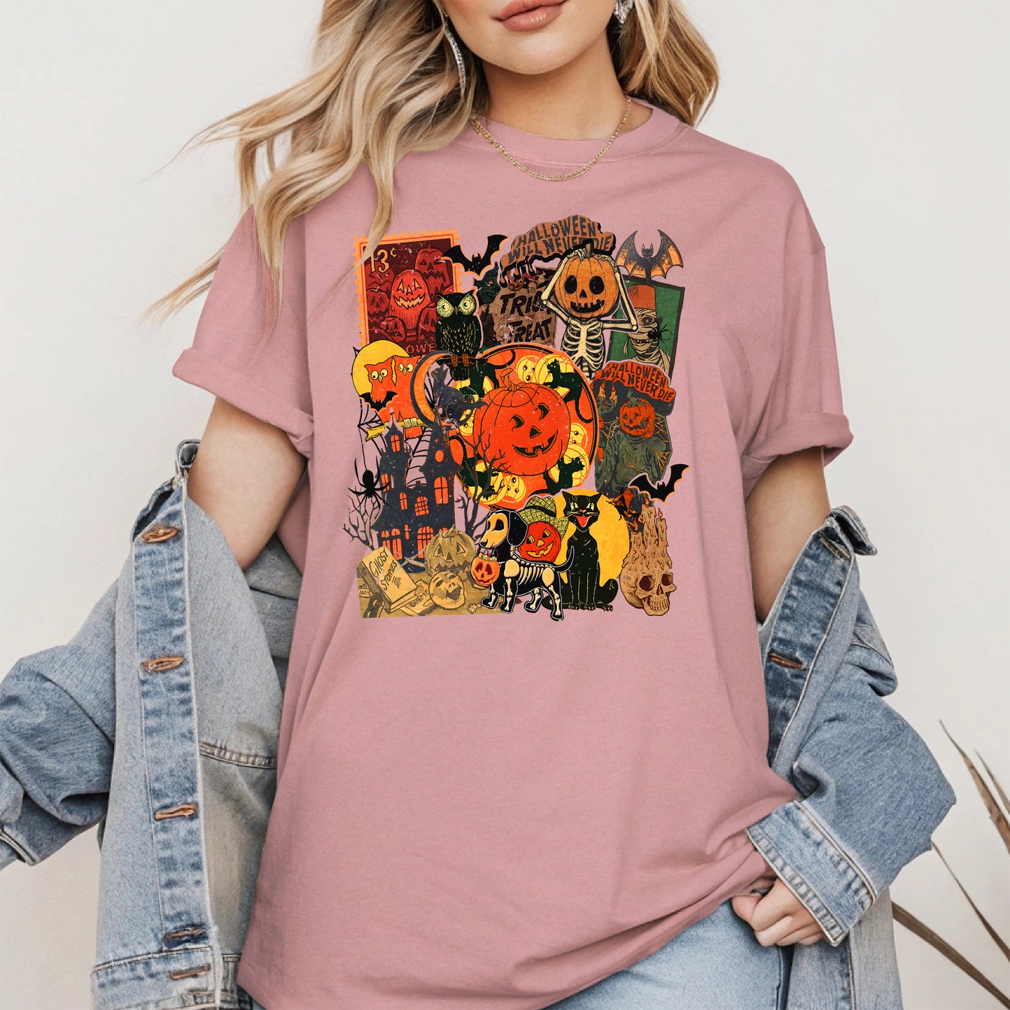 Collage Halloween shirt and hoodie