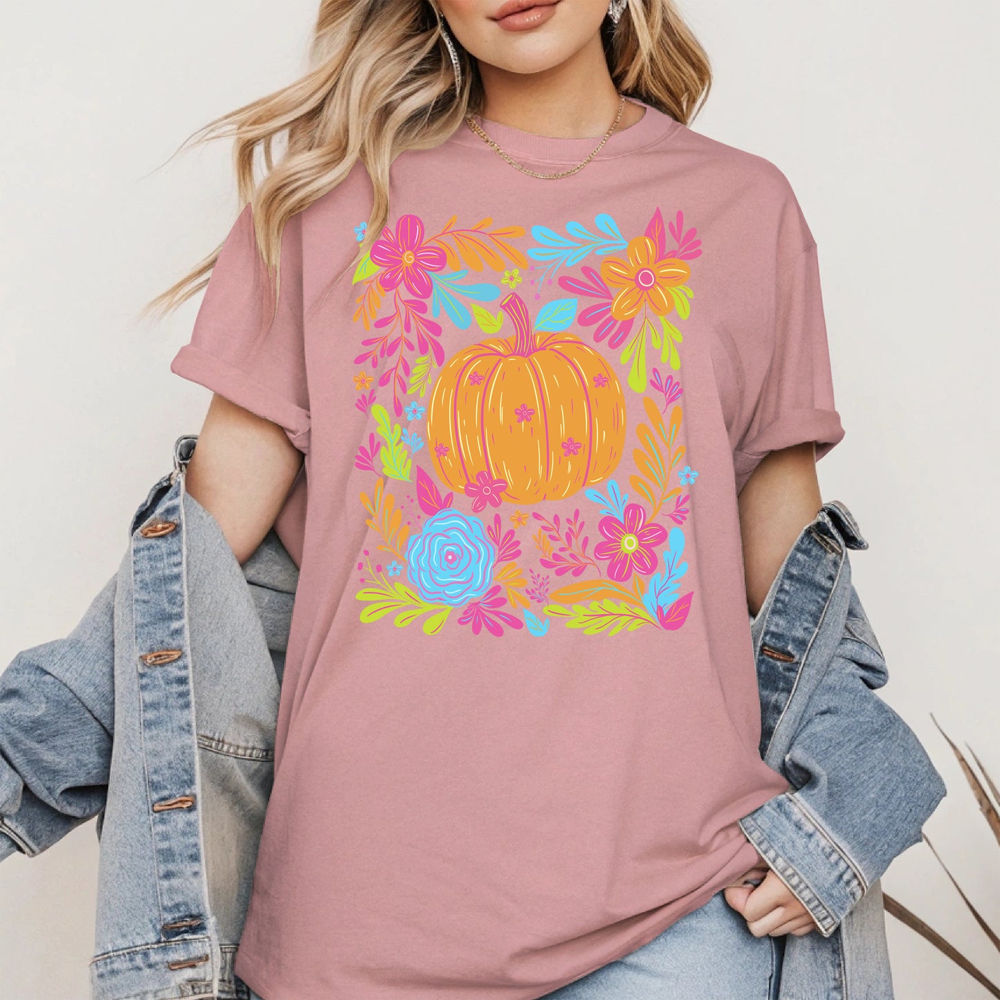 Neon Pumpkin halloween shirt