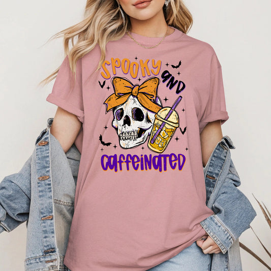 Spooky and Caffeinated halloween shirt