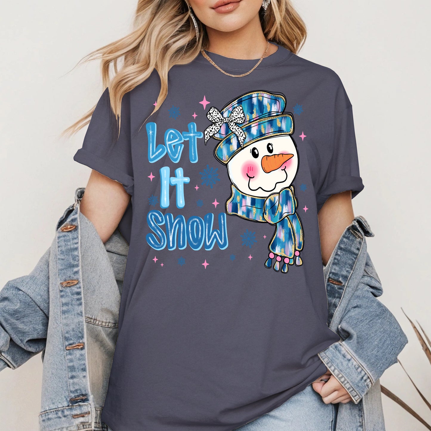 Cute Snowman Face Christmas Shirt