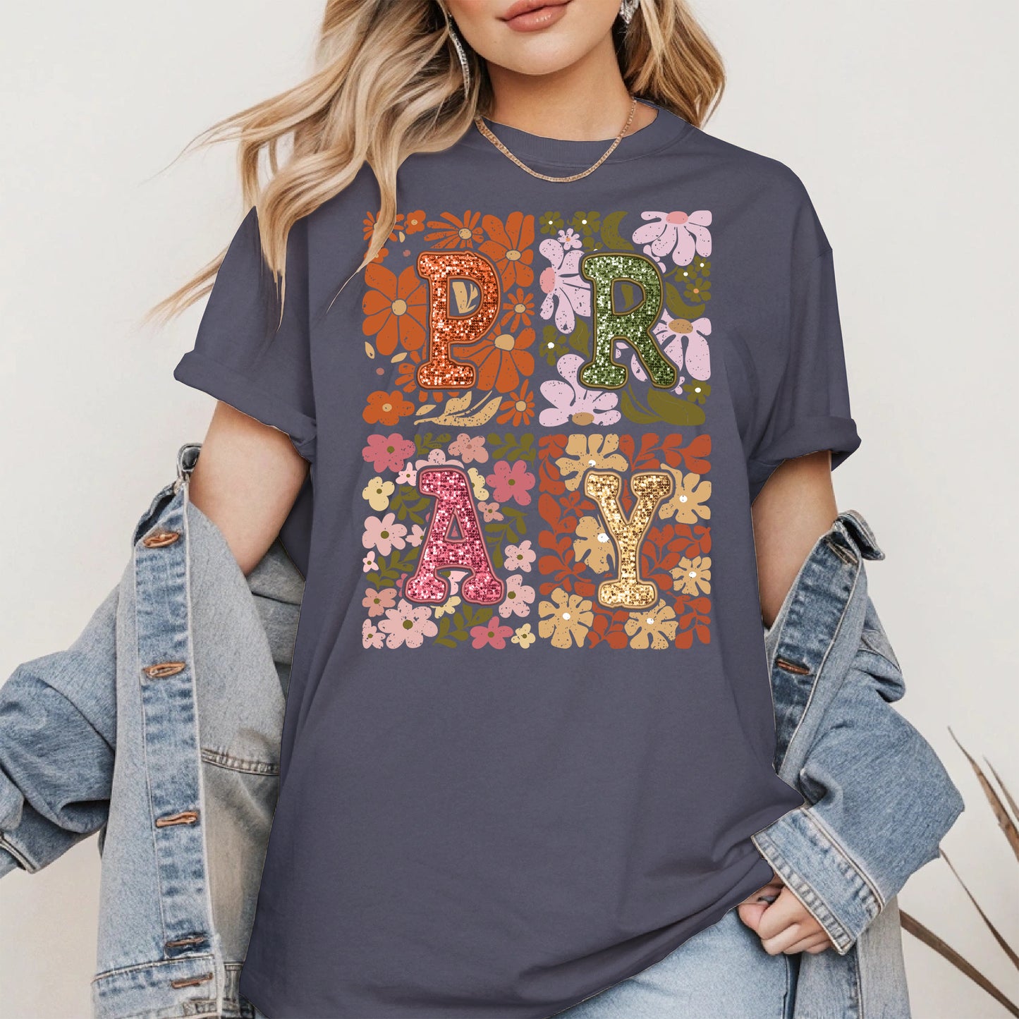 Retro Floral Faith Fall Christian Shirt