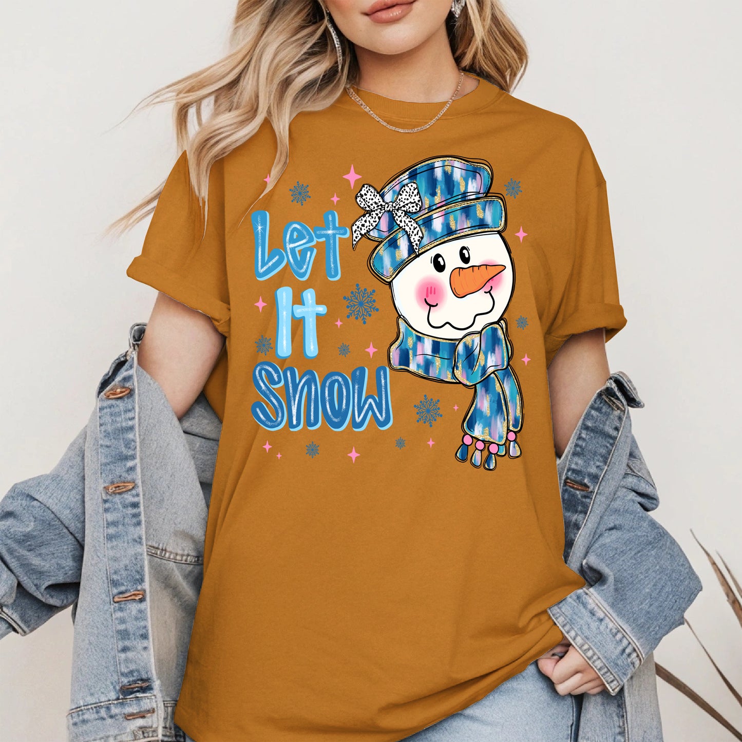 Cute Snowman Face Christmas Shirt