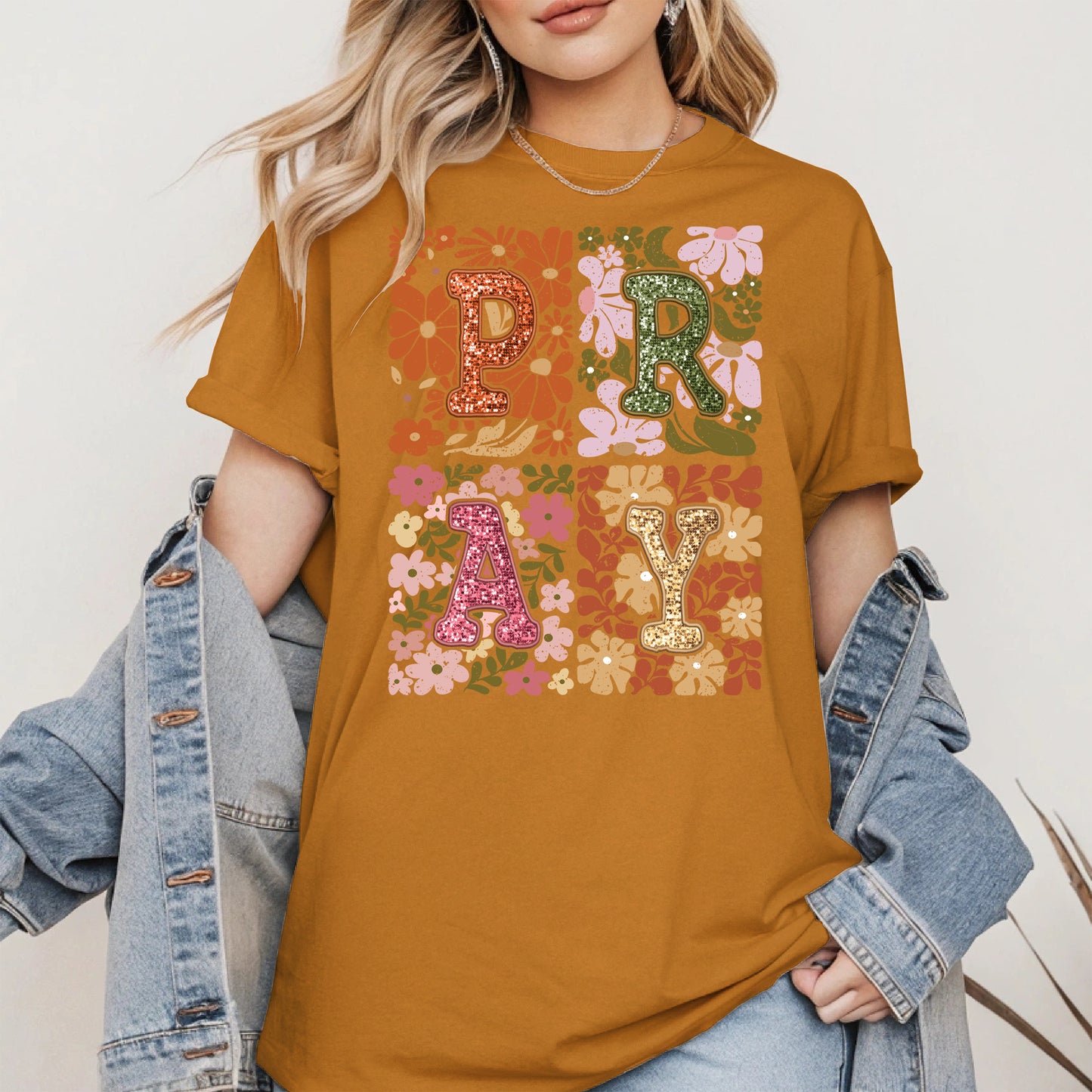 Retro Floral Faith Fall Christian Shirt