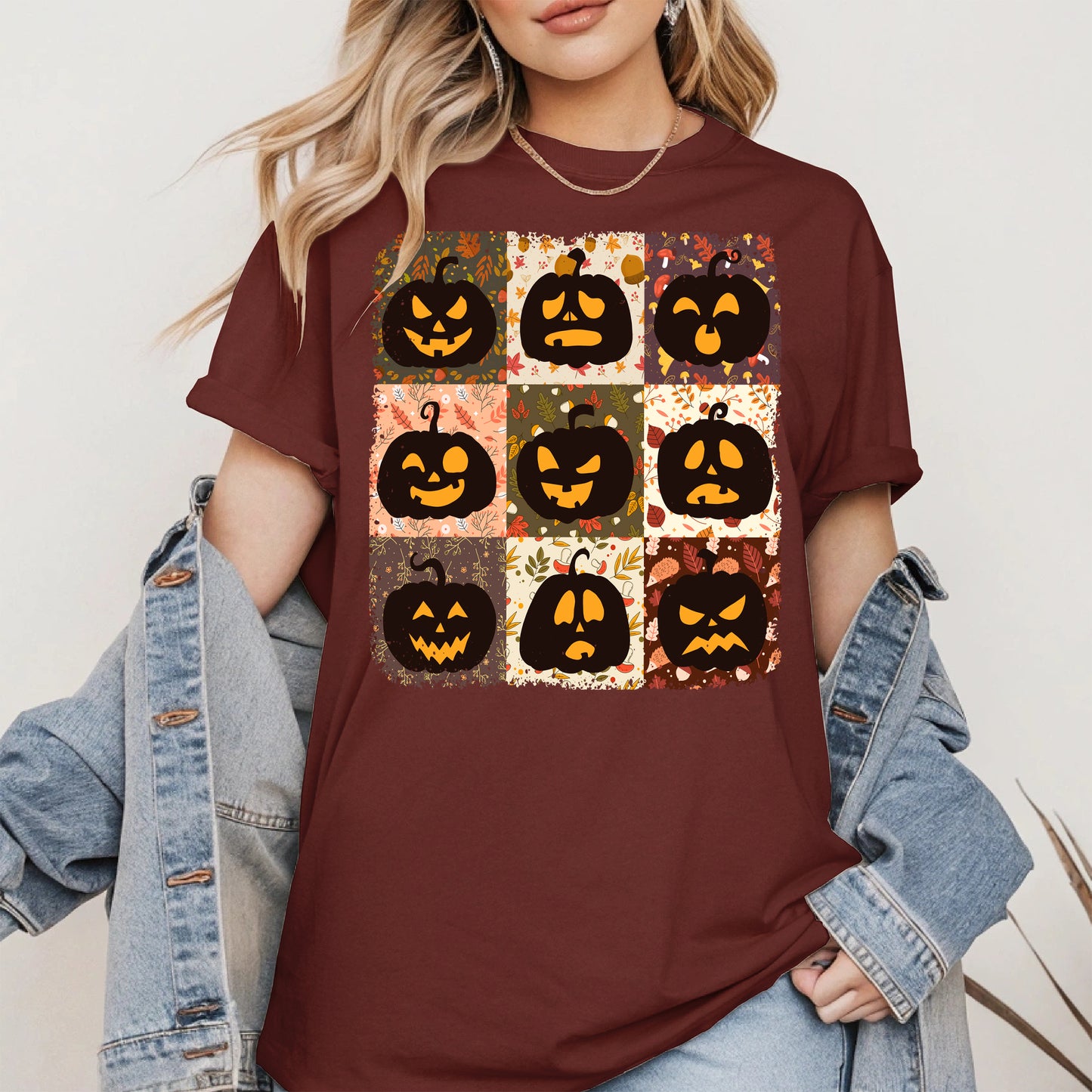 Funny Pumpkin Faces Shirt Hoodie Sweatshirt for Halloween Lovers