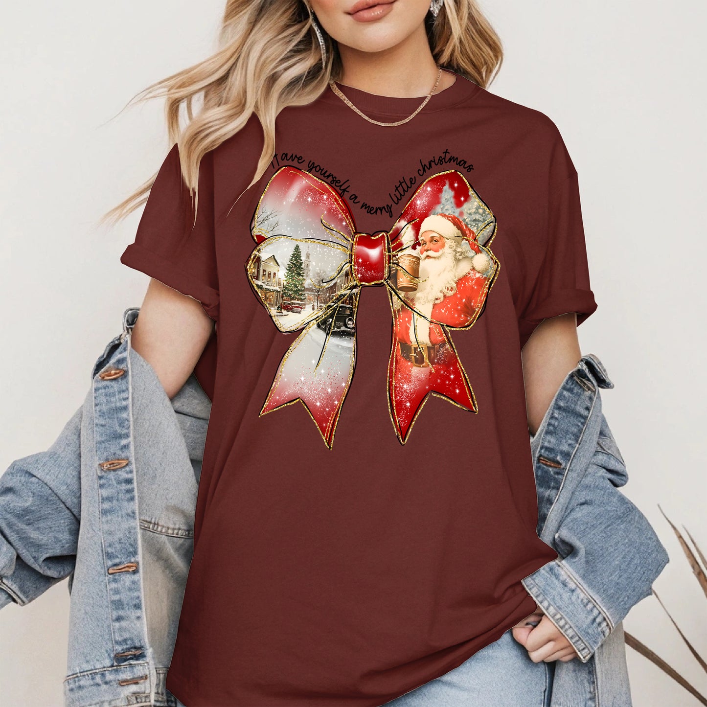 Small Town Christmas Santa Holiday Shirt