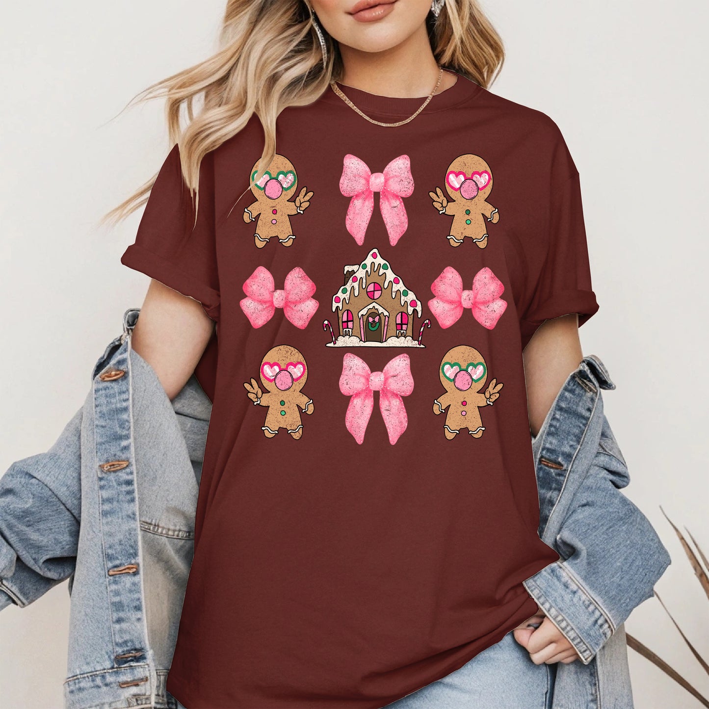 Checkered Gingerbread Cute Christmas Shirt