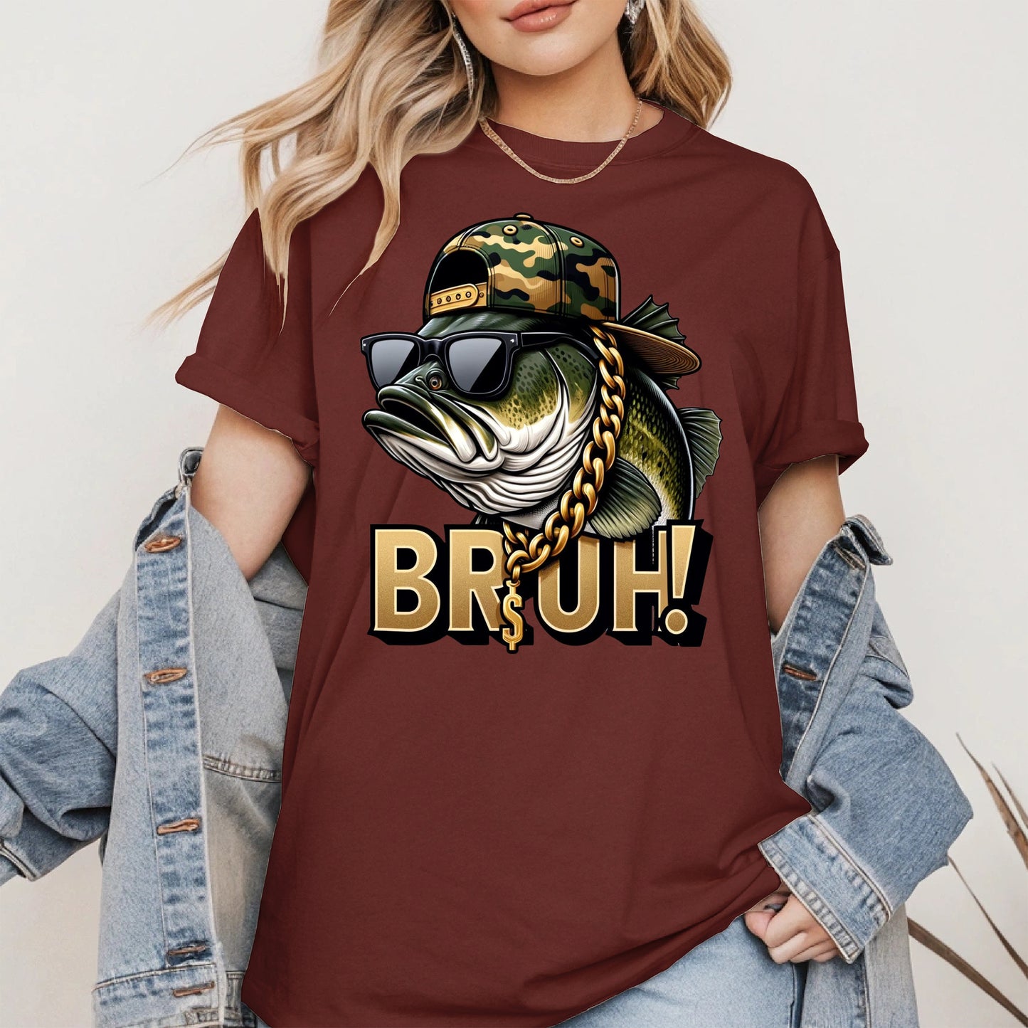Funny Bass Fish Bruh Shirt Hoodie Sweatshirt