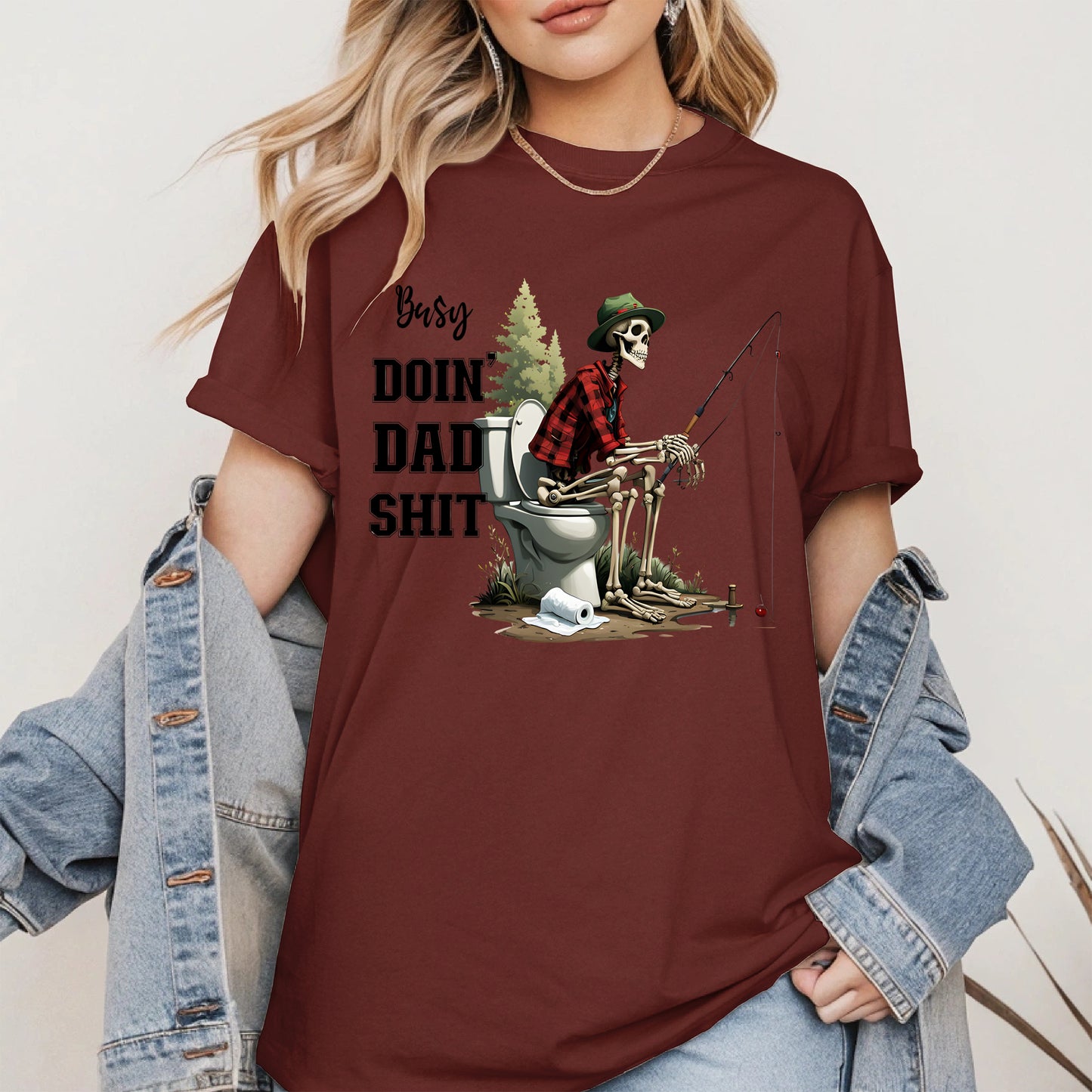 Funny Dad Fishing Skeleton Shirt Hoodie Sweatshirt
