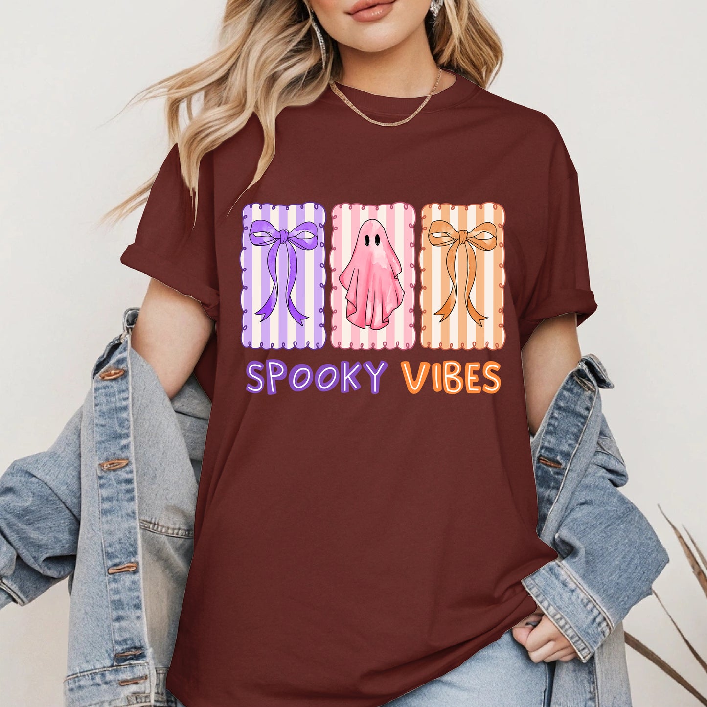 Spooky Vibes Shirt Hoodie Sweatshirt for Halloween and Fall Looks