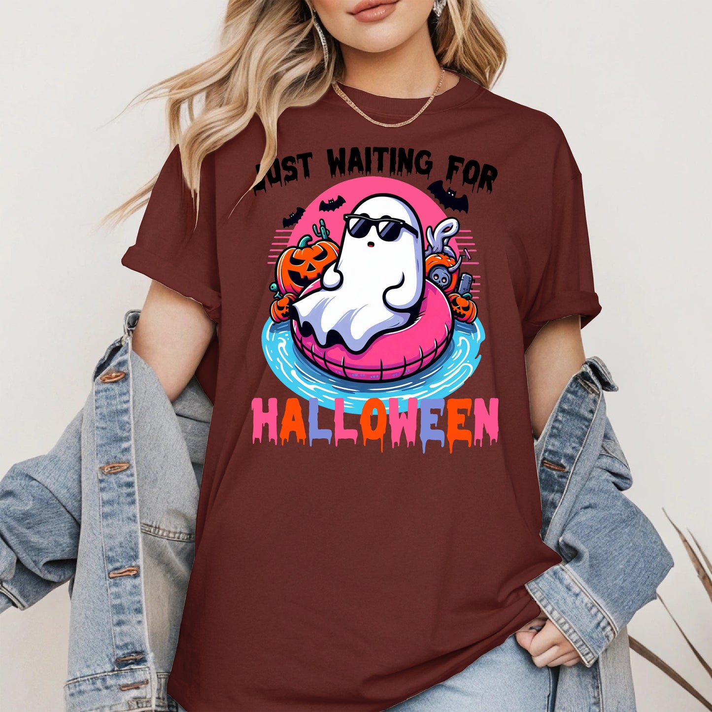 Chill Ghost Halloween Pool Float Shirt