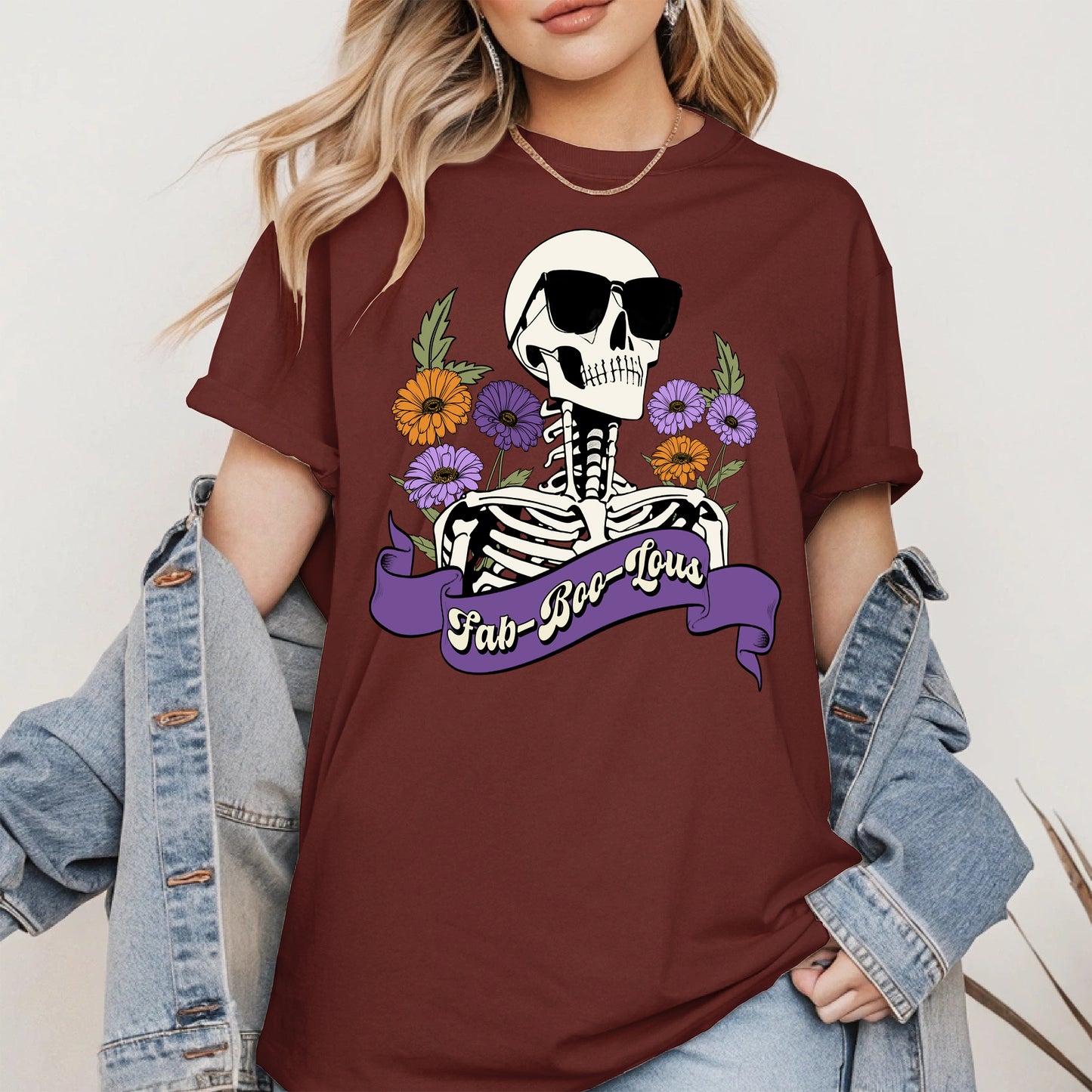 Fab-Boo-Lous Skeleton Halloween Shirt