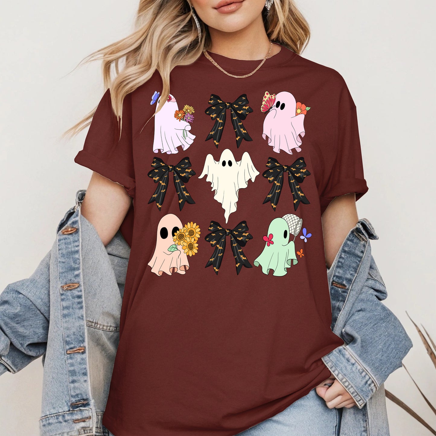 Cute Ghost and Bow Halloween Shirt