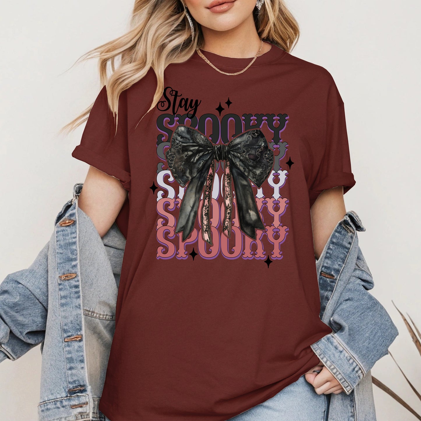 Gothic Spooky Bow Halloween Shirt
