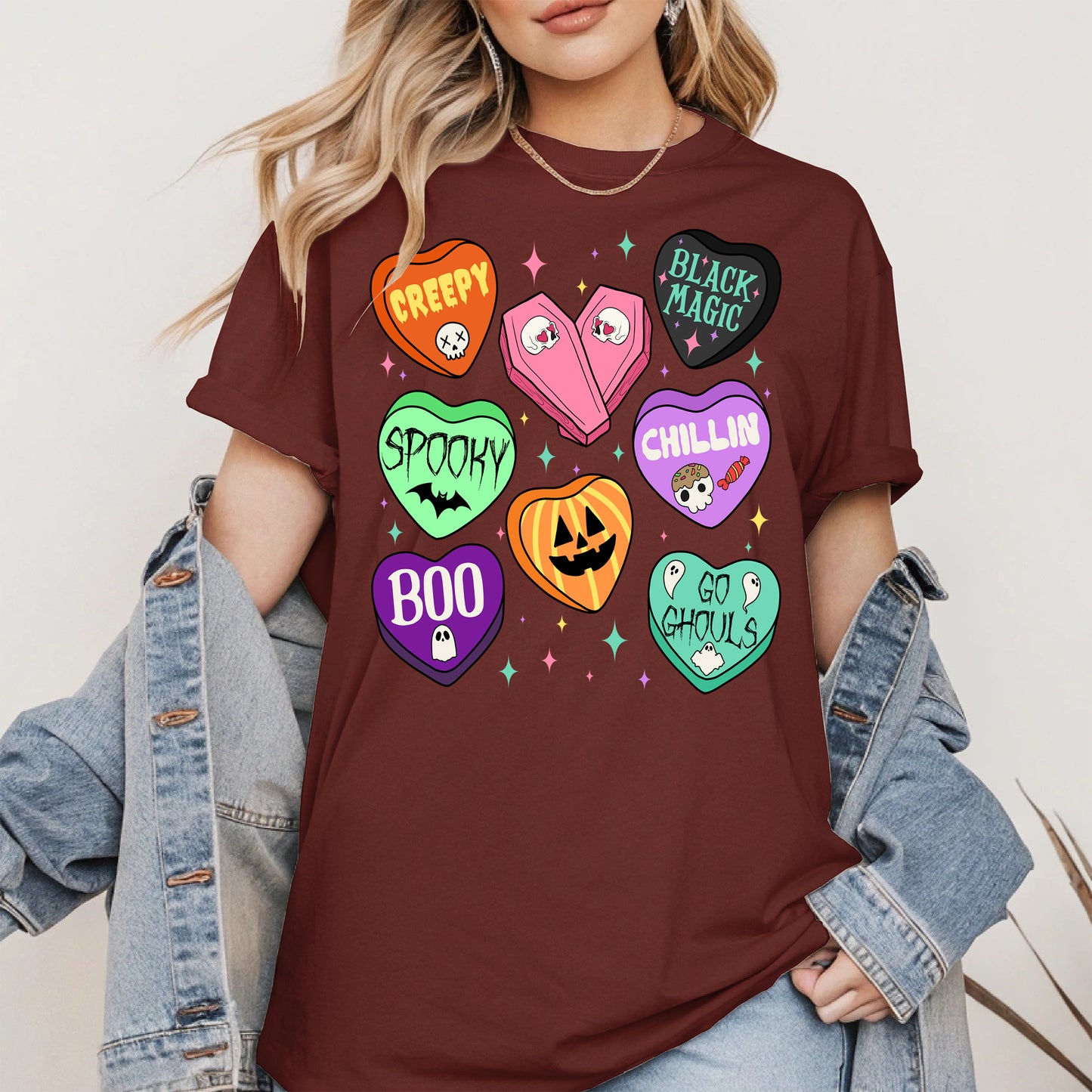 Spooky Candy Heart Halloween Shirt