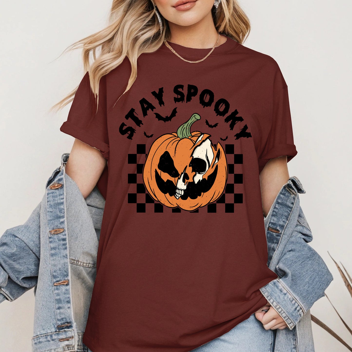 Creepy Skull Pumpkin Halloween Shirt