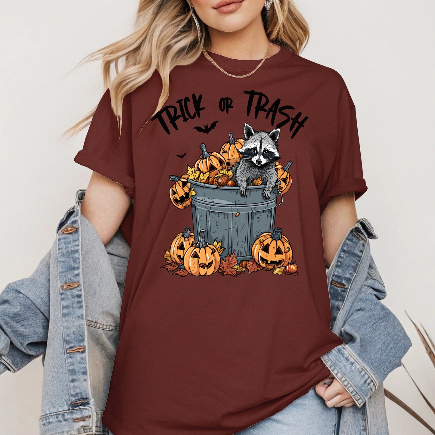 Trick or Trash Raccoon Halloween Shirt