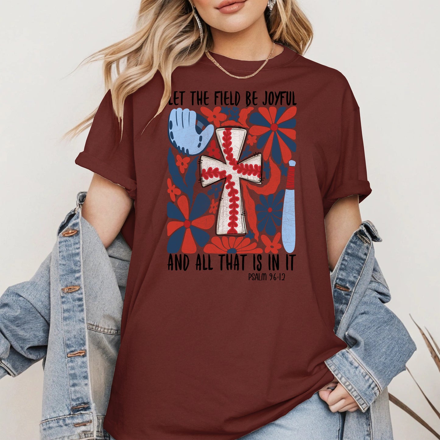 Faith Baseball Floral Shirt Sport Tee Hoodie Sweatshirt Gift for Fans