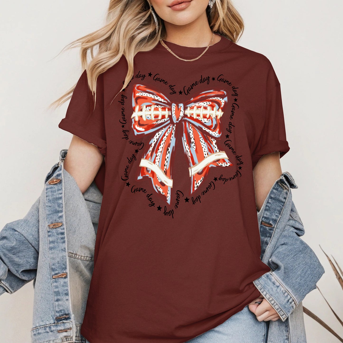 Baseball Bow Shirt Sport Tee Hoodie Sweatshirt Gift for Fans and Moms
