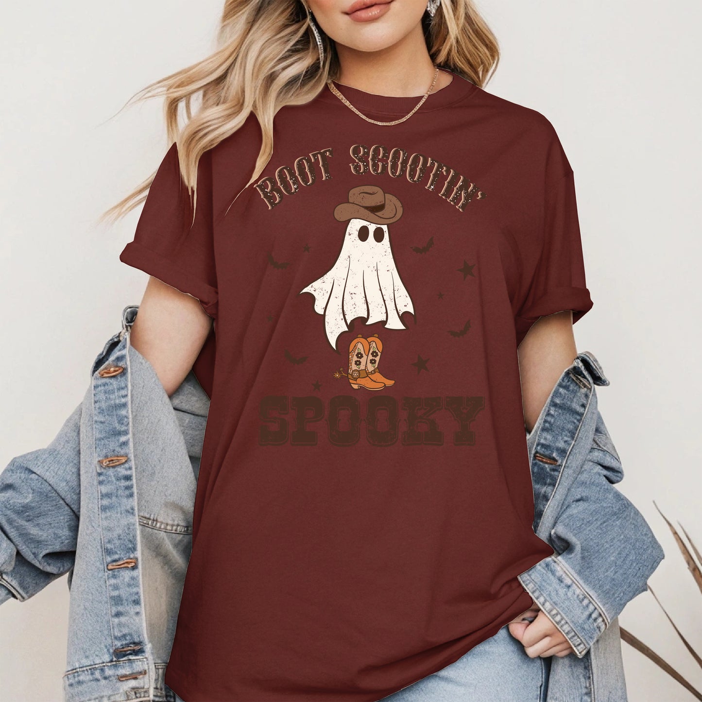 Boot Scootin Spooky Ghost Tee