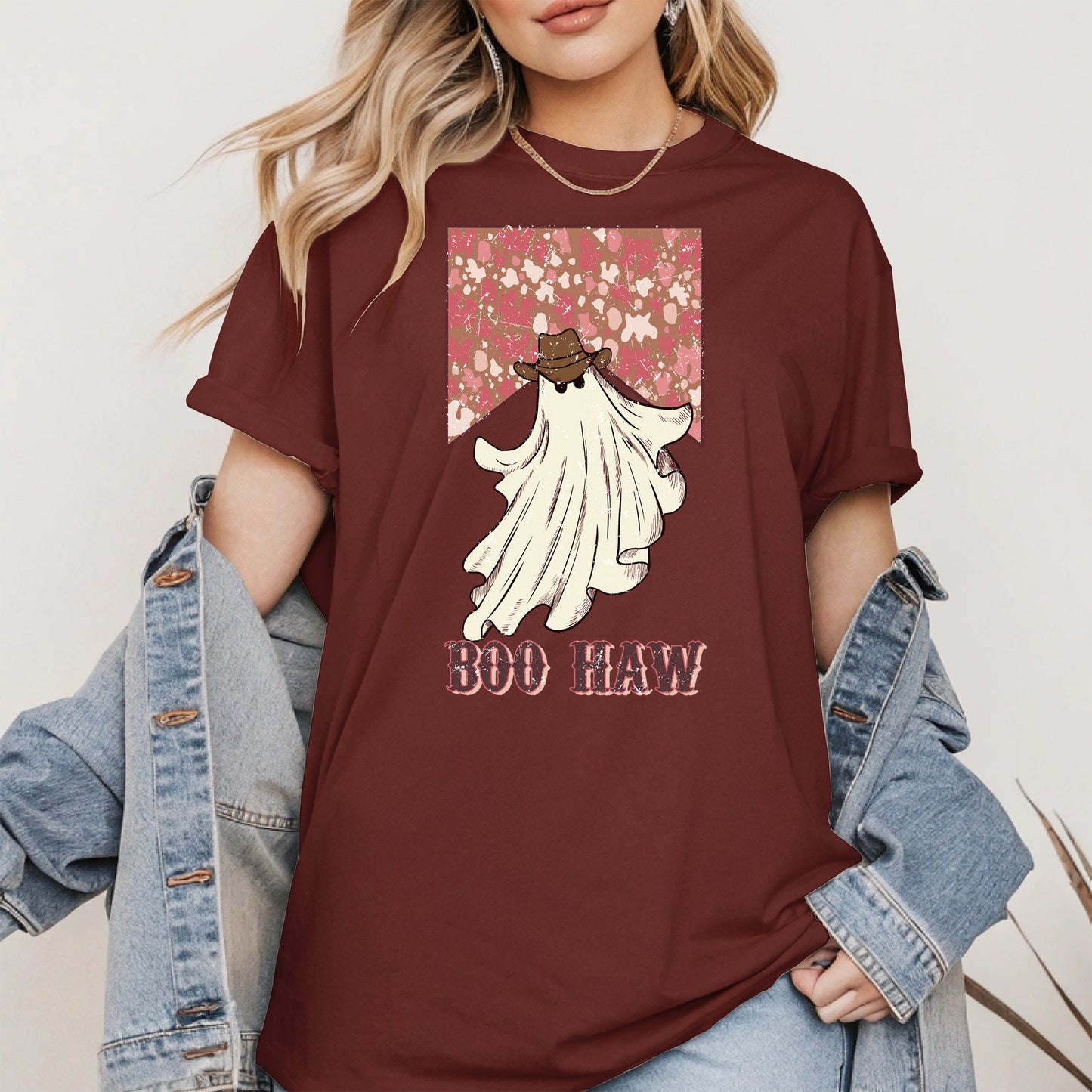 Boo Haw Western Ghost Cowgirl Tee