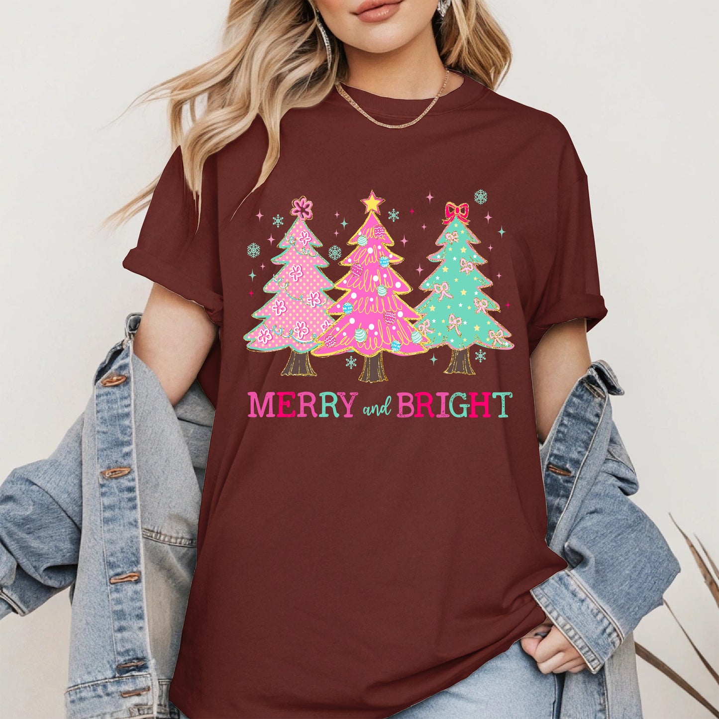 Merry and Bright Christmas Tree Shirt